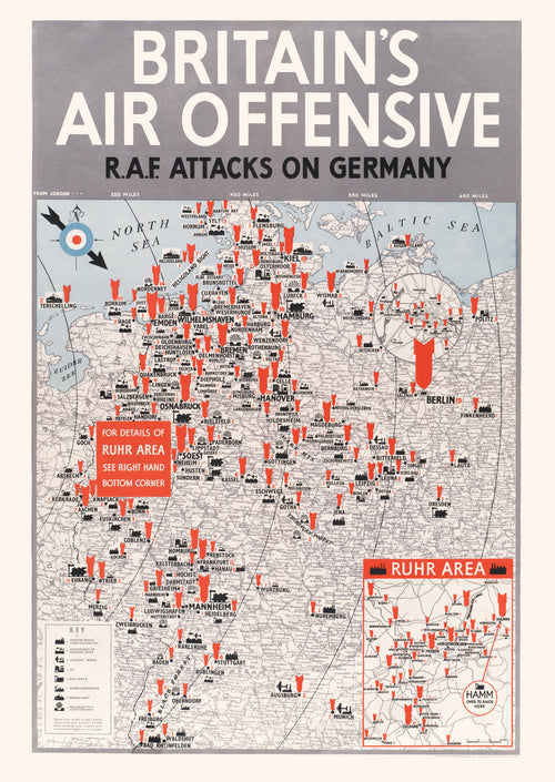 "Britain's Air Offensive" - British WW2 Propaganda Poster TheHistoryPrint