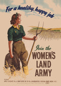 "Women's Land Army" - British WW2 Propaganda Poster TheHistoryPrint