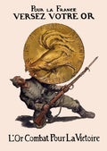 "Deposit Gold" - Allied WW1 Propaganda Poster TheHistoryPrint