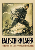 "Fallschirmjager" - German WW2 Propaganda Poster TheHistoryPrint
