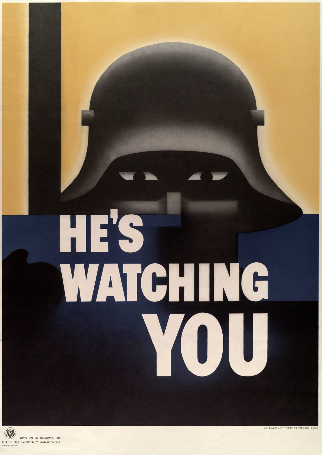 "He's Watching You" - Allied WW2 Propaganda Poster TheHistoryPrint