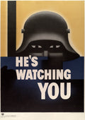 "He's Watching You" - Allied WW2 Propaganda Poster TheHistoryPrint