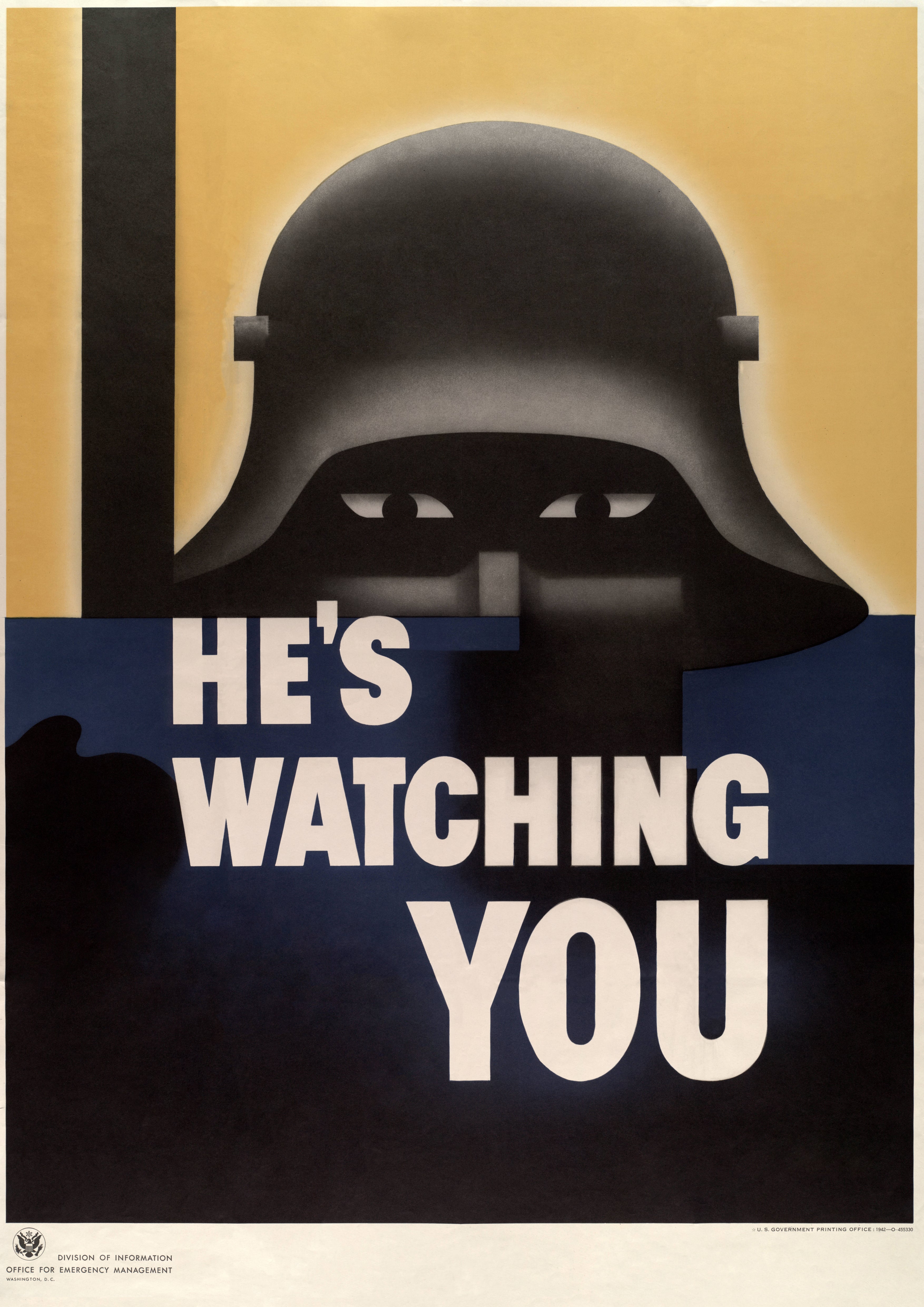 "He's Watching You" - Allied WW2 Propaganda Poster TheHistoryPrint
