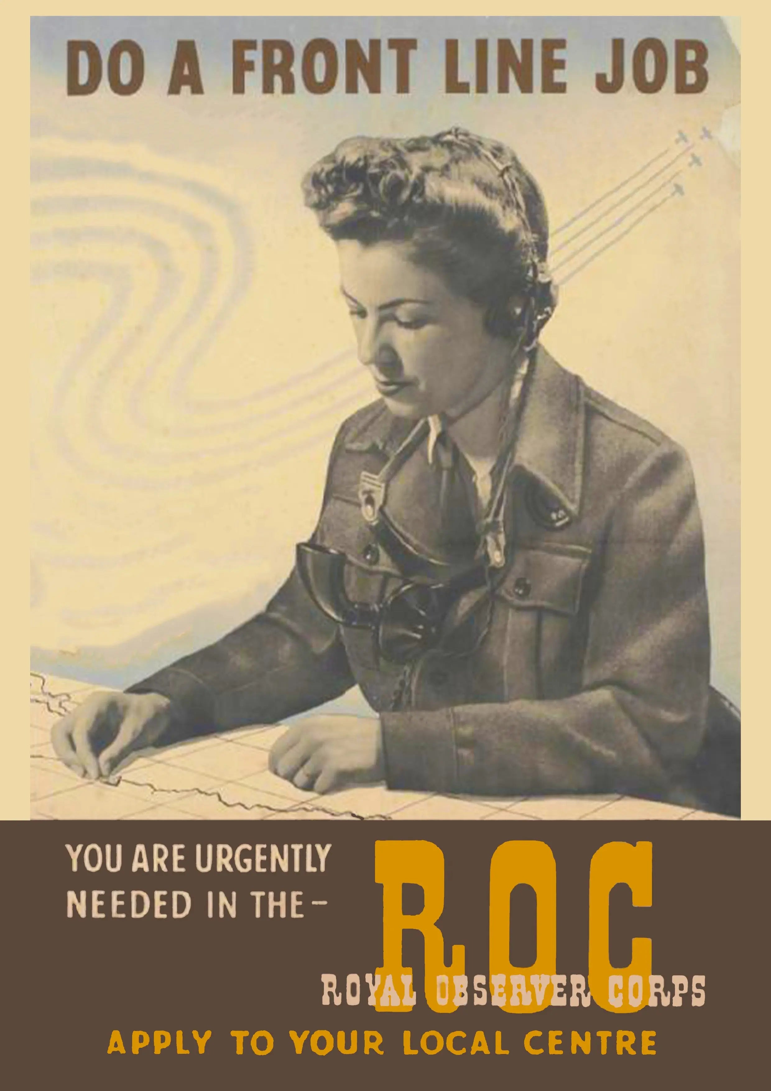 "Royal Observer Corps" - British WW2 Propaganda Poster TheHistoryPrint