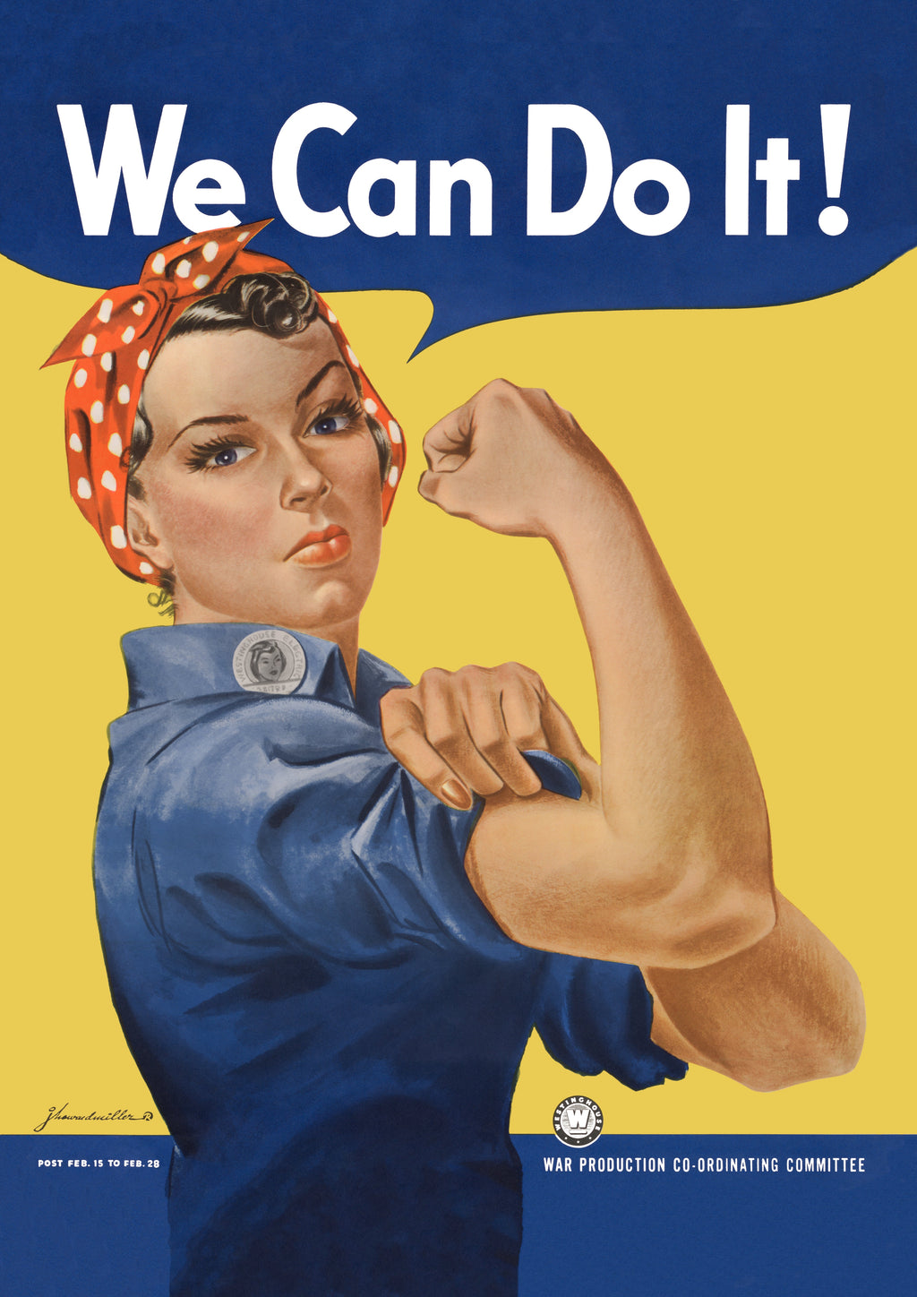 "Rosie! We can do it!" - US WW2 Propaganda Poster TheHistoryPrint