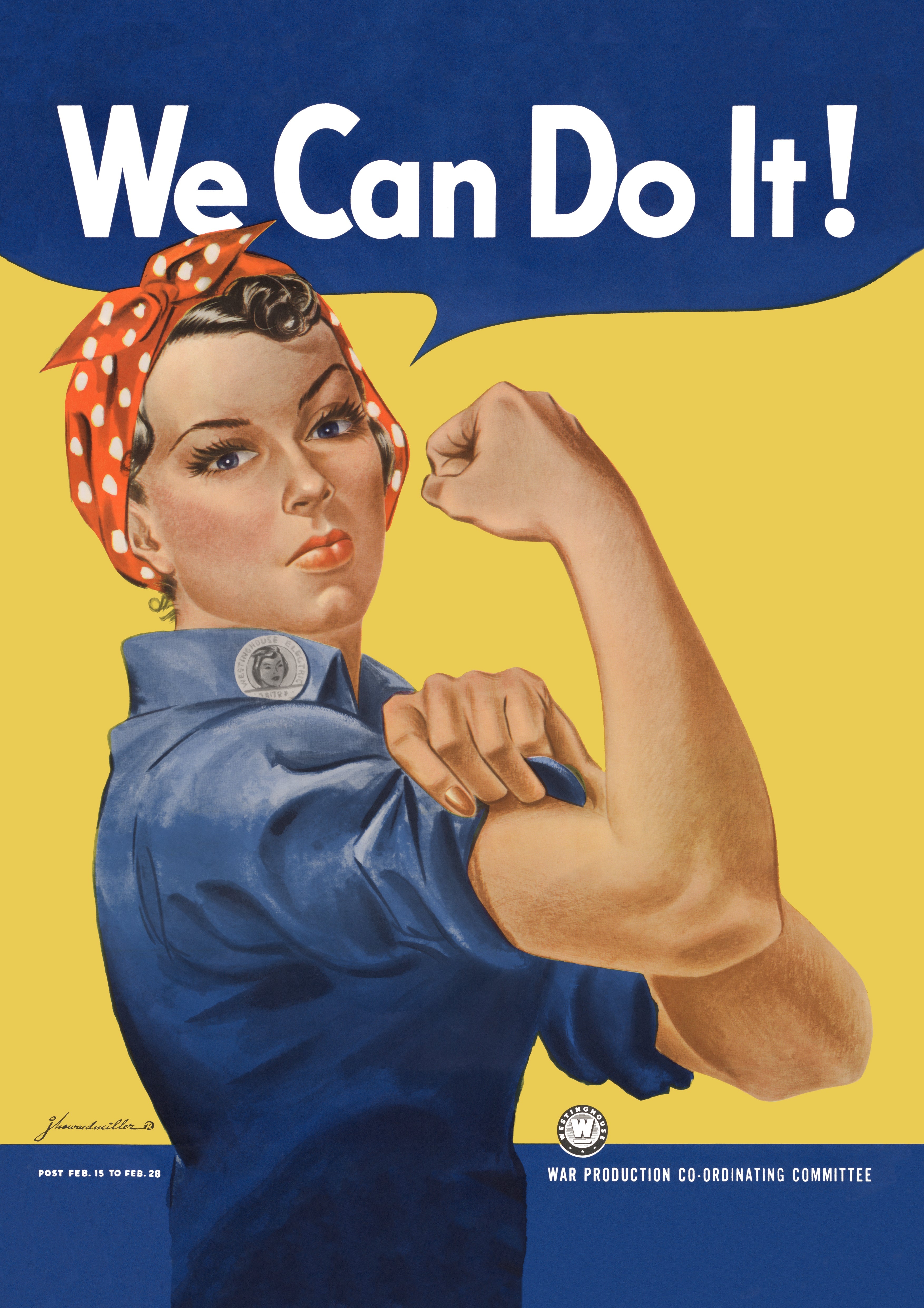 "Rosie! We can do it!" - US WW2 Propaganda Poster TheHistoryPrint