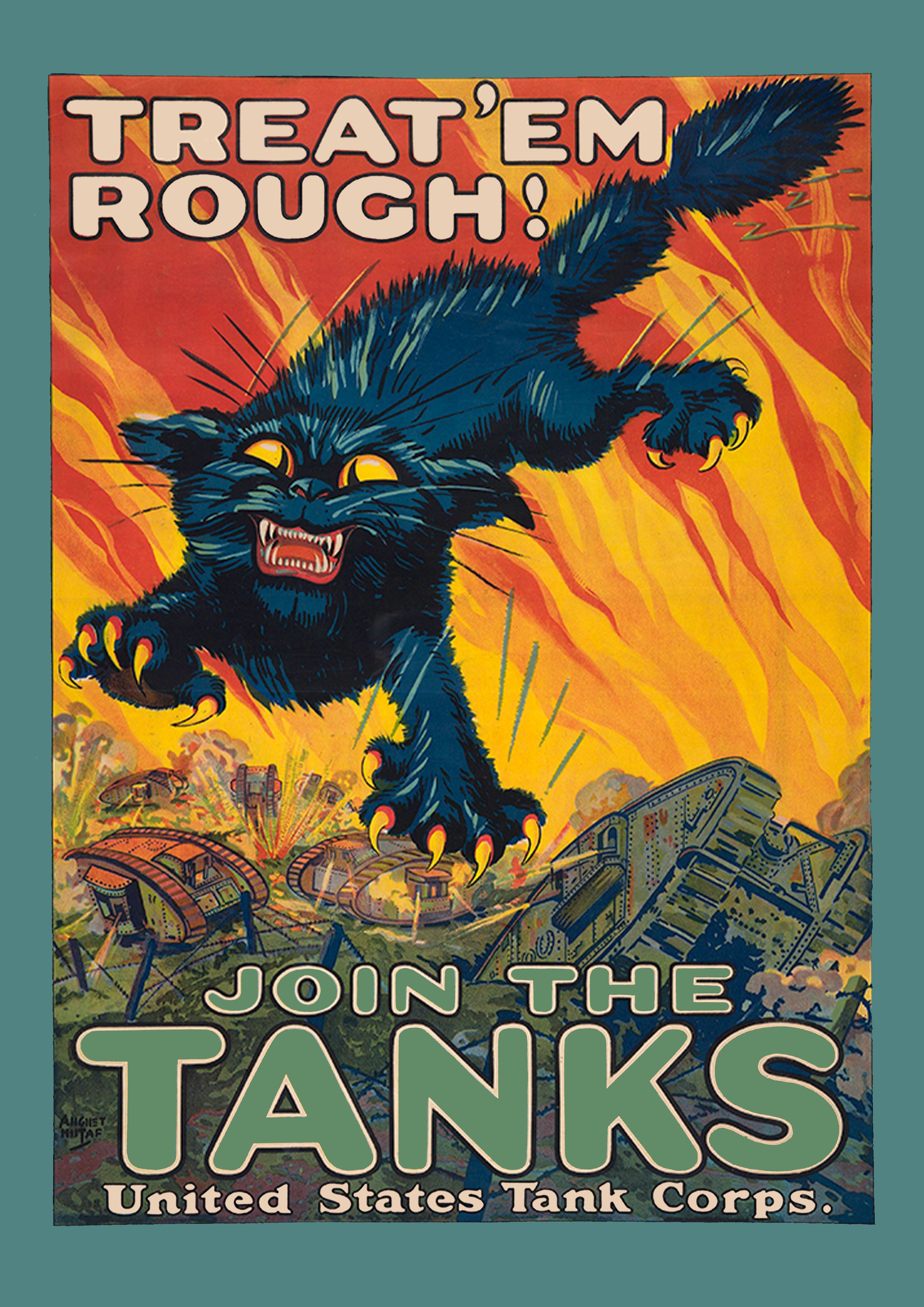 "Tank Corps" - Allied WW1 Propaganda Poster TheHistoryPrint