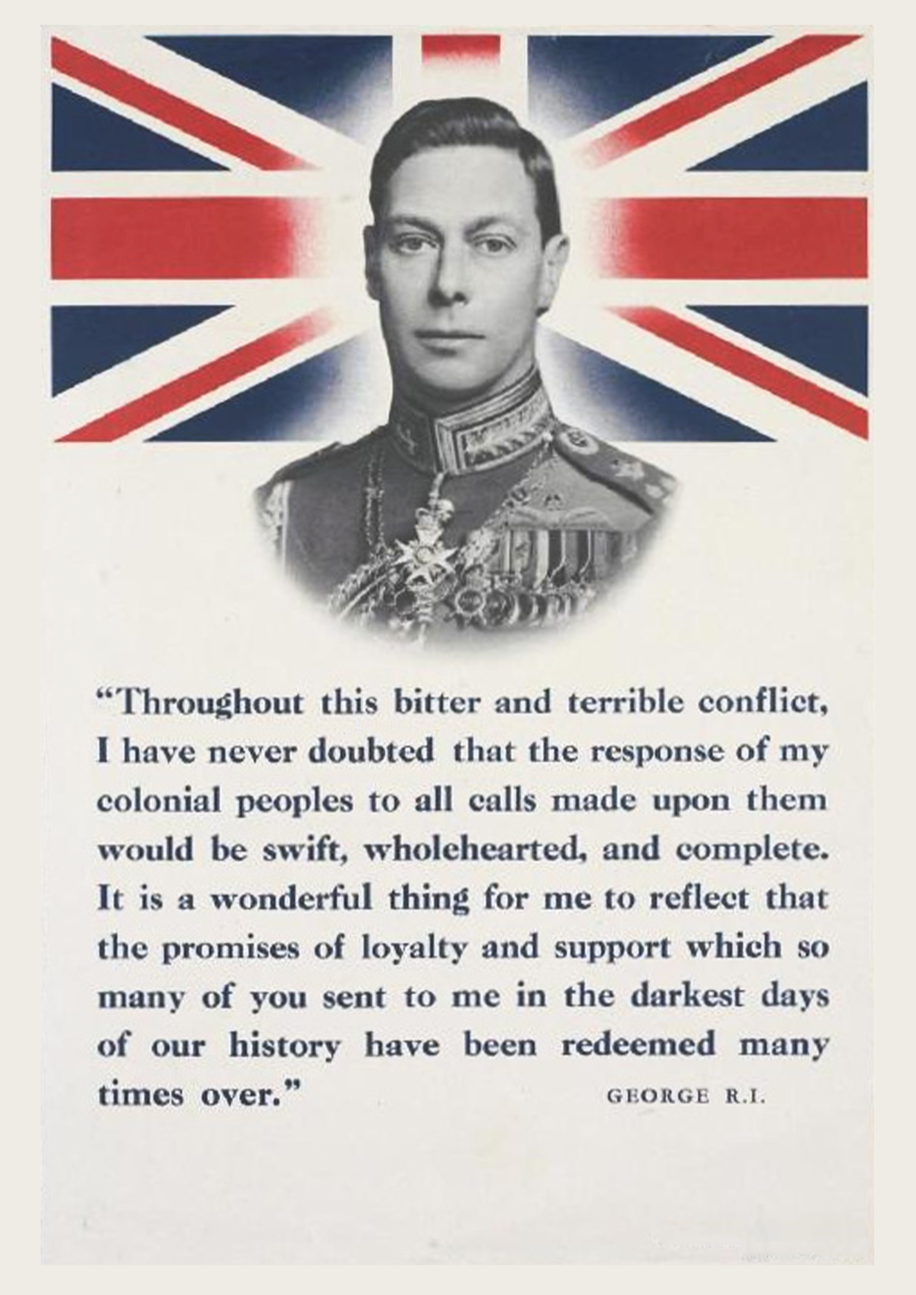 "The Kings Speech" - British WW2 Propaganda Poster TheHistoryPrint