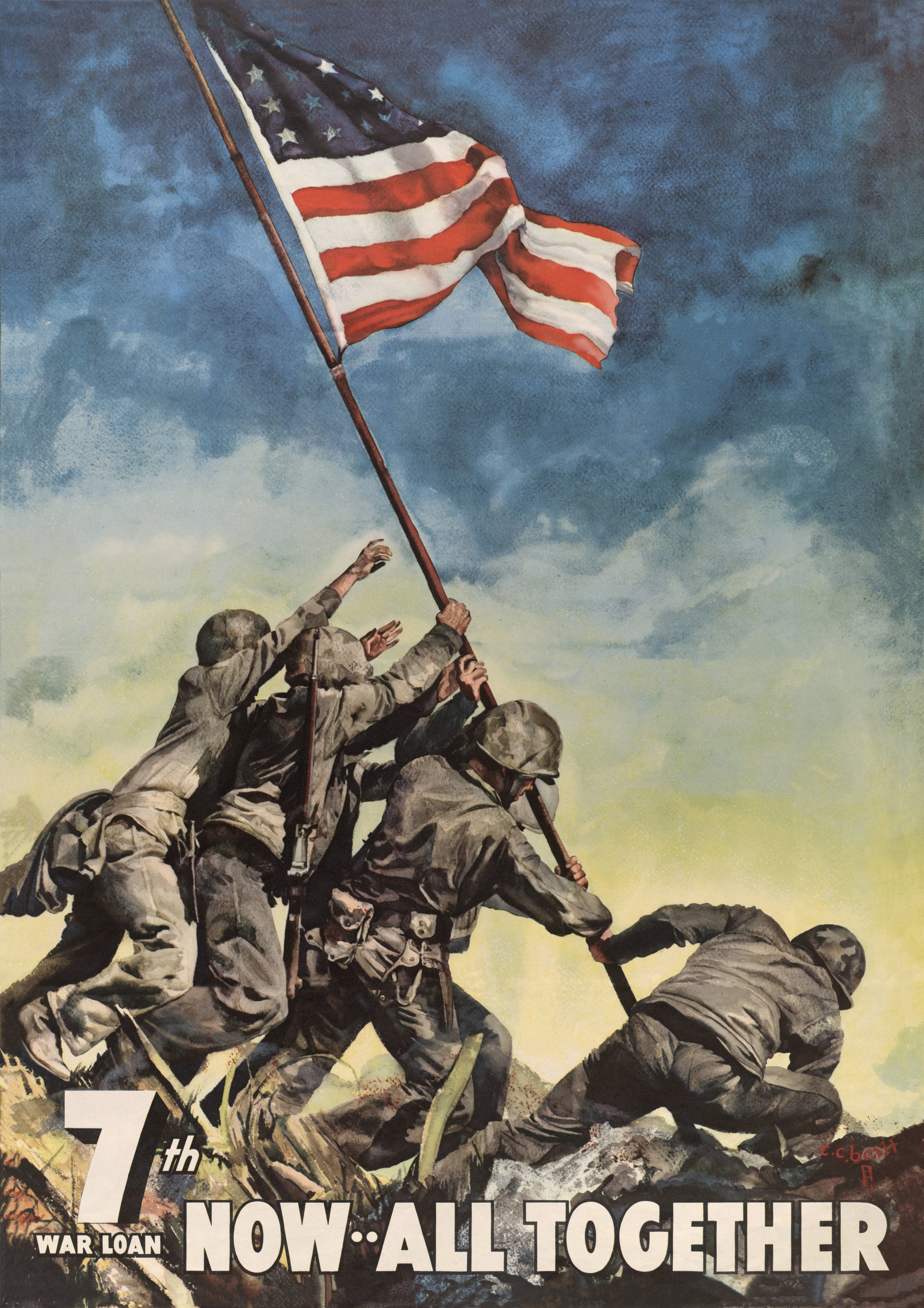 "Now All Together" - US WW2 Propaganda Poster TheHistoryPrint