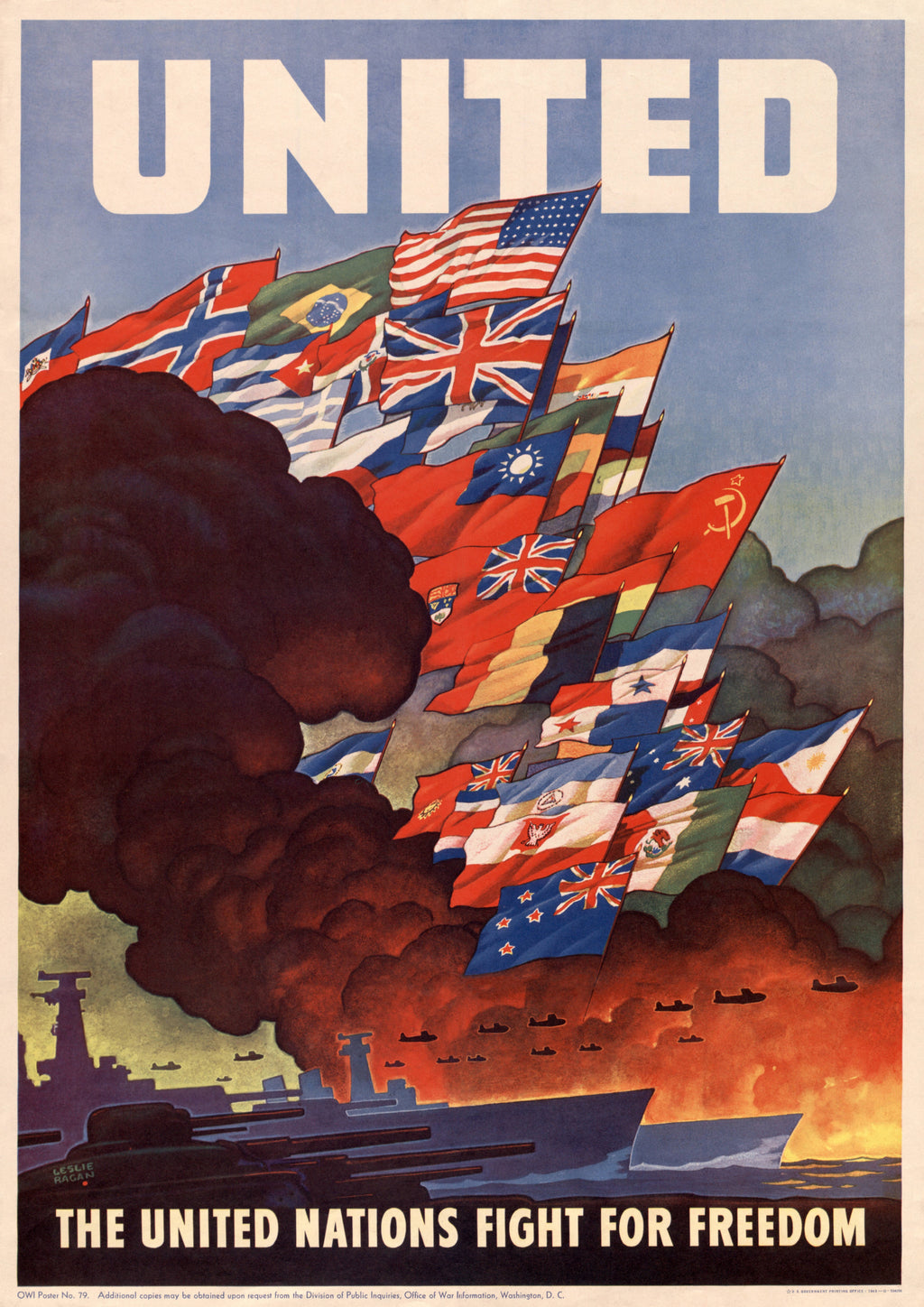 "United Nations" - Allied WW2 Propaganda Poster TheHistoryPrint