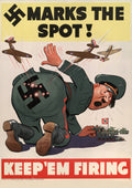 "X Marks the Spot" - Allied WW2 Propaganda Poster TheHistoryPrint
