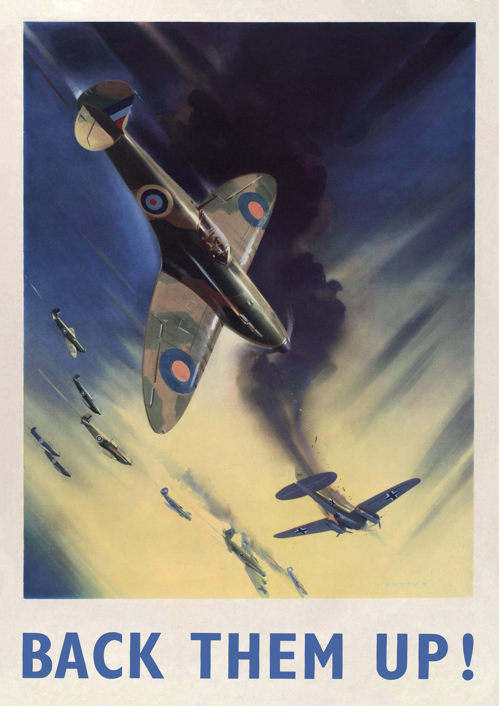 "Back Them Up" - British WW2 Propaganda Poster TheHistoryPrint