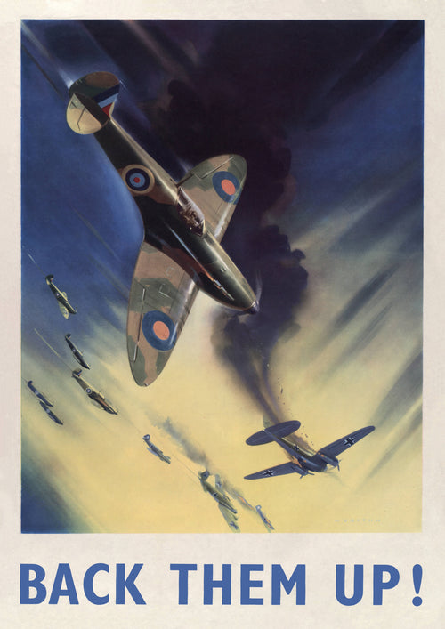 "Back Them Up" - British WW2 Propaganda Poster TheHistoryPrint