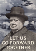 "Let us go Forward Together" - British WW2 Propaganda Poster TheHistoryPrint