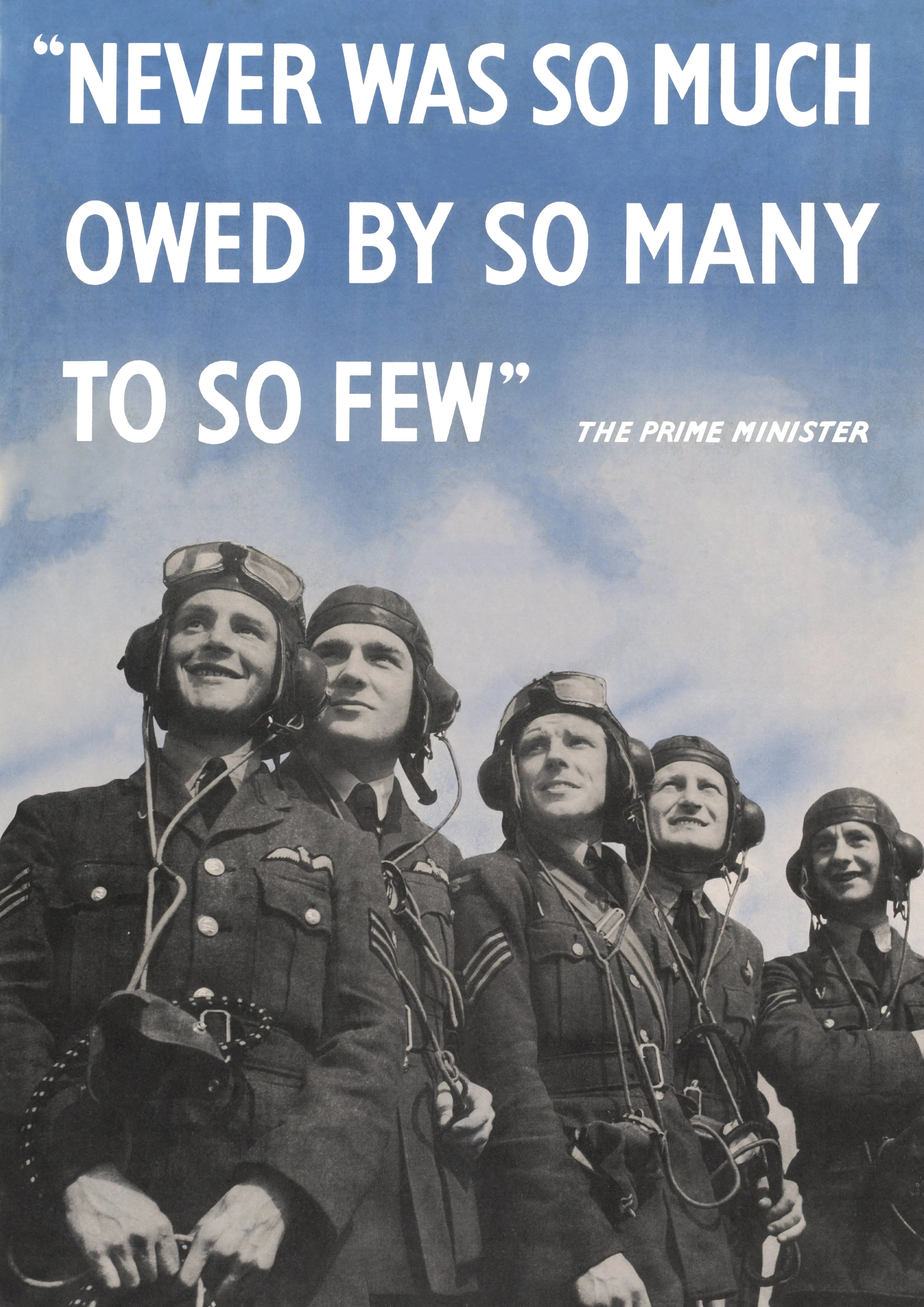 "Never was so much Owed" - British WW2 Propaganda Poster TheHistoryPrint