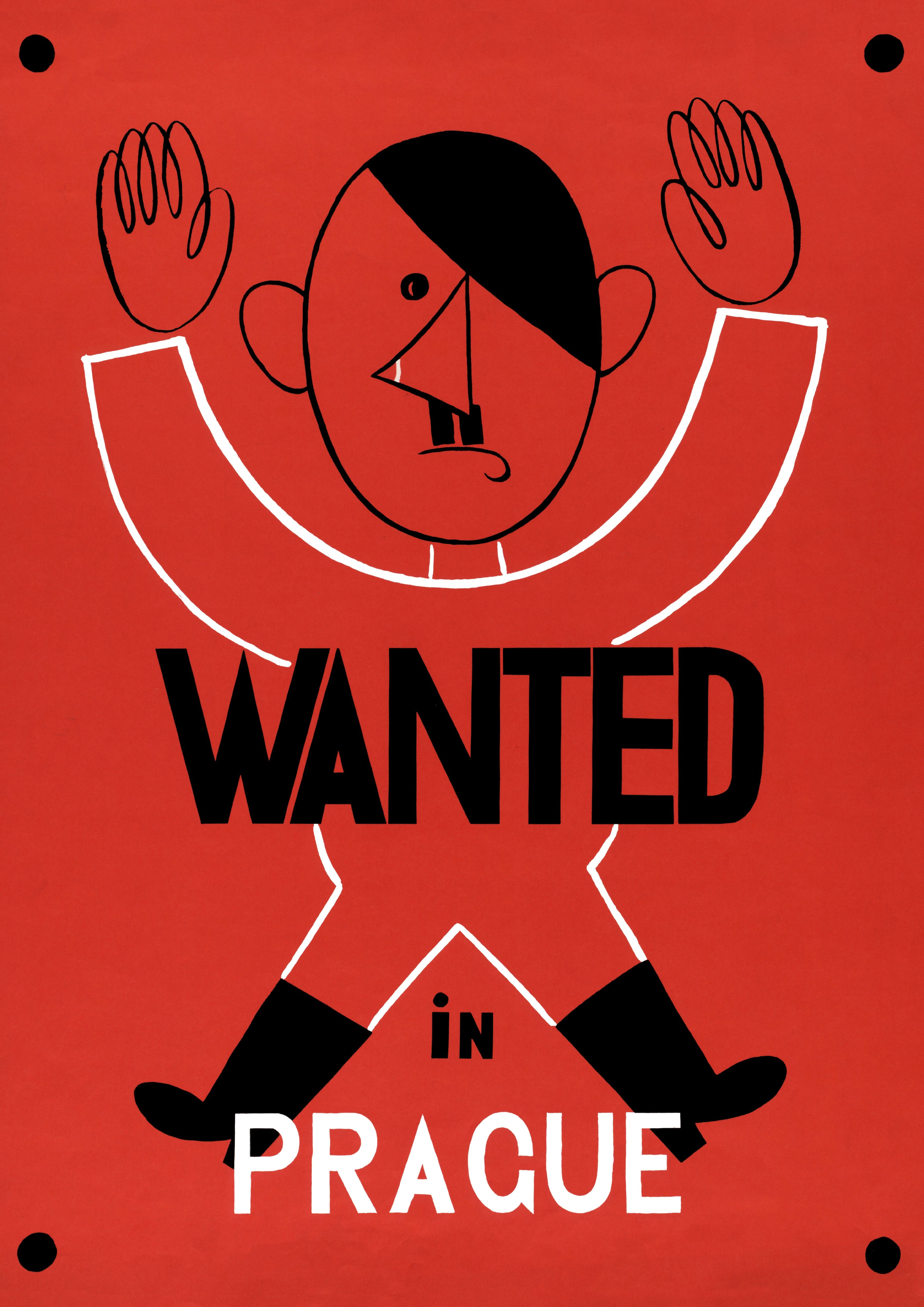 "Wanted in Prague" - Allied WW2 Propaganda Poster TheHistoryPrint