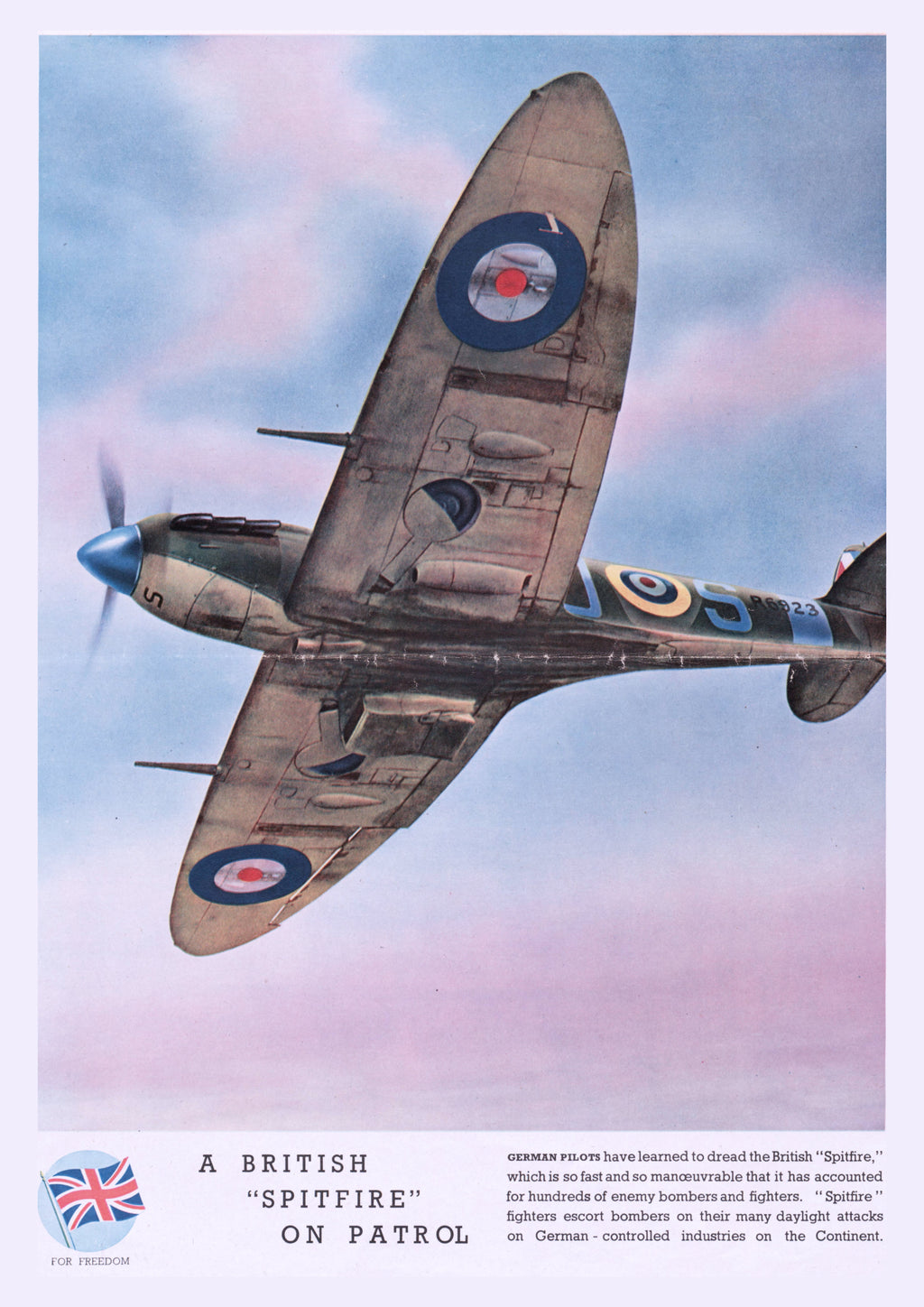 "Spitfire in Action" - British WW2 Propaganda Poster TheHistoryPrint