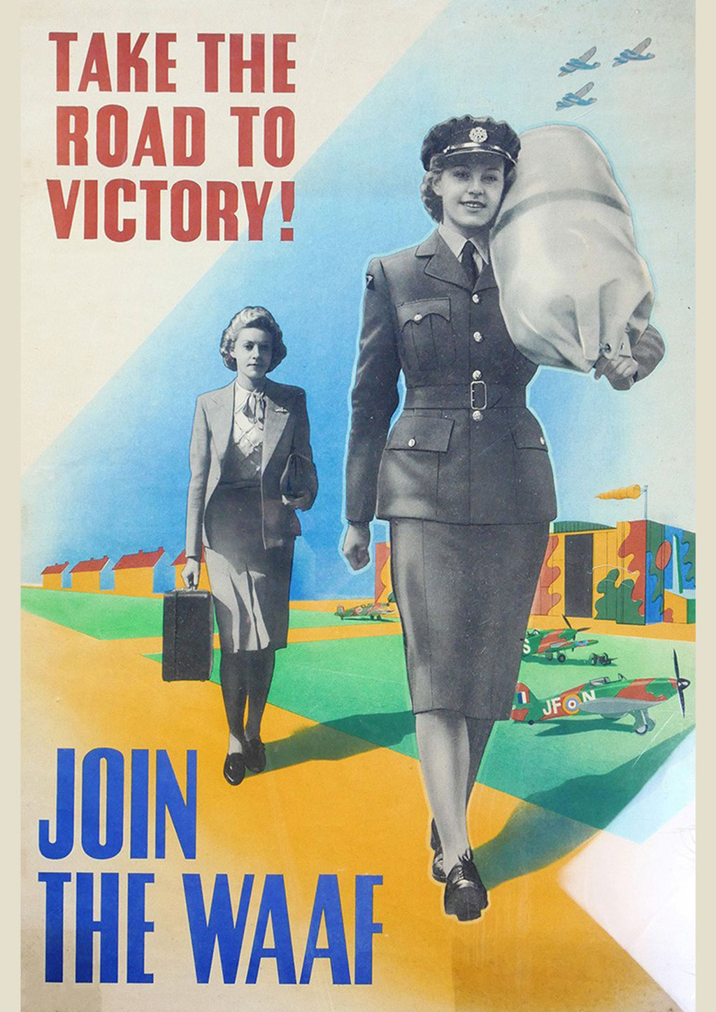 "Women's Auxiliary Air Force" - British WW2 Propaganda Poster TheHistoryPrint