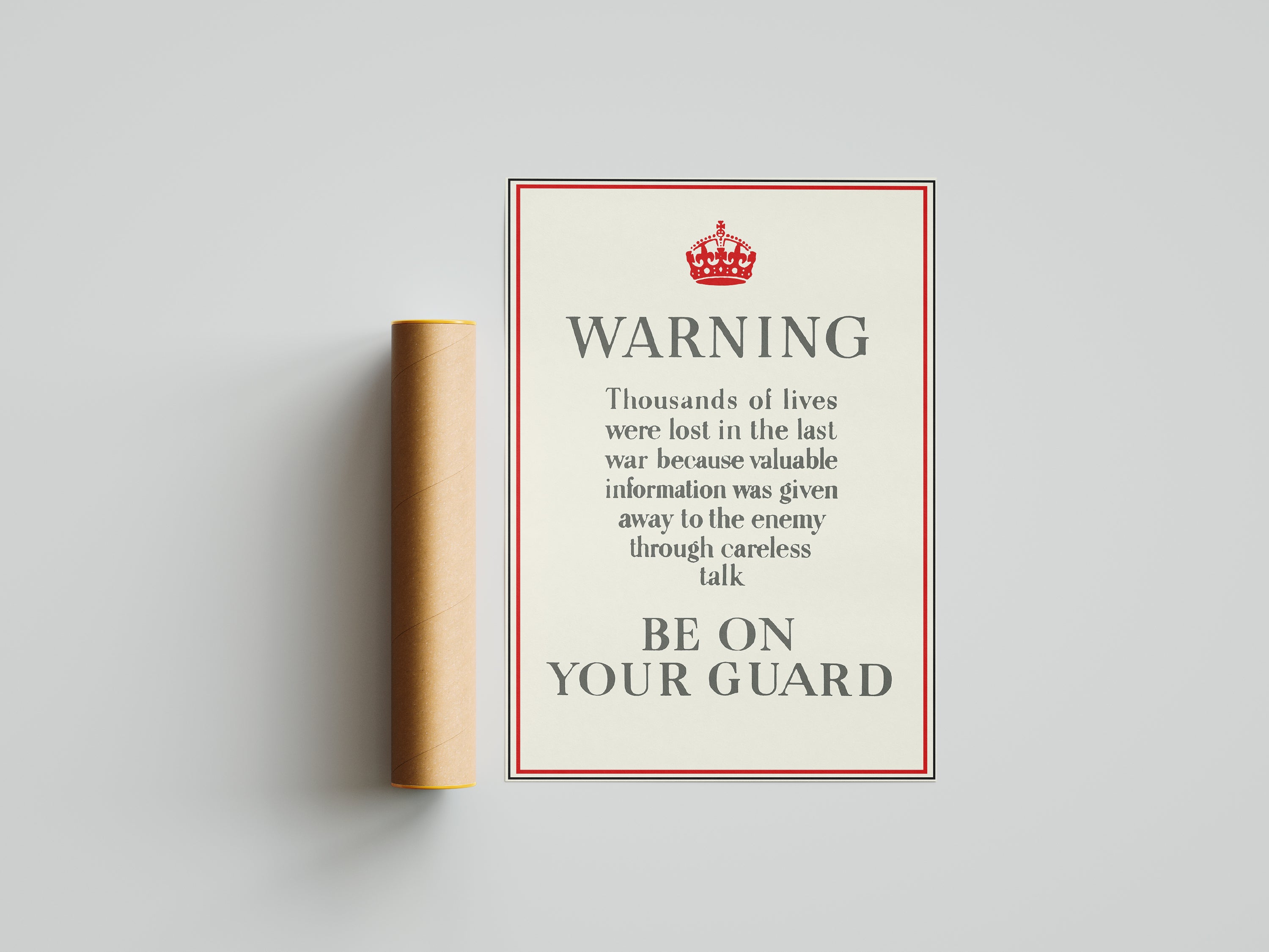 "Be on your Guard" - British WW2 Propaganda Poster TheHistoryPrint