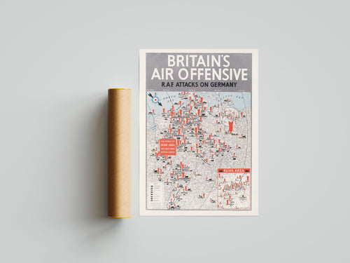 "Britain's Air Offensive" - British WW2 Propaganda Poster TheHistoryPrint