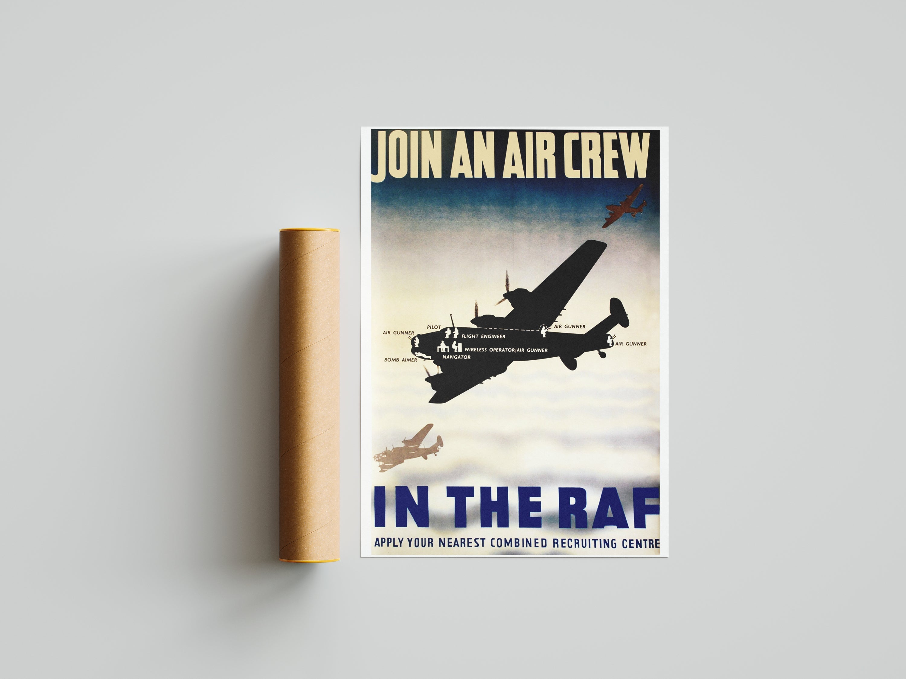 "Join an Aircrew" - British WW2 Propaganda Poster TheHistoryPrint