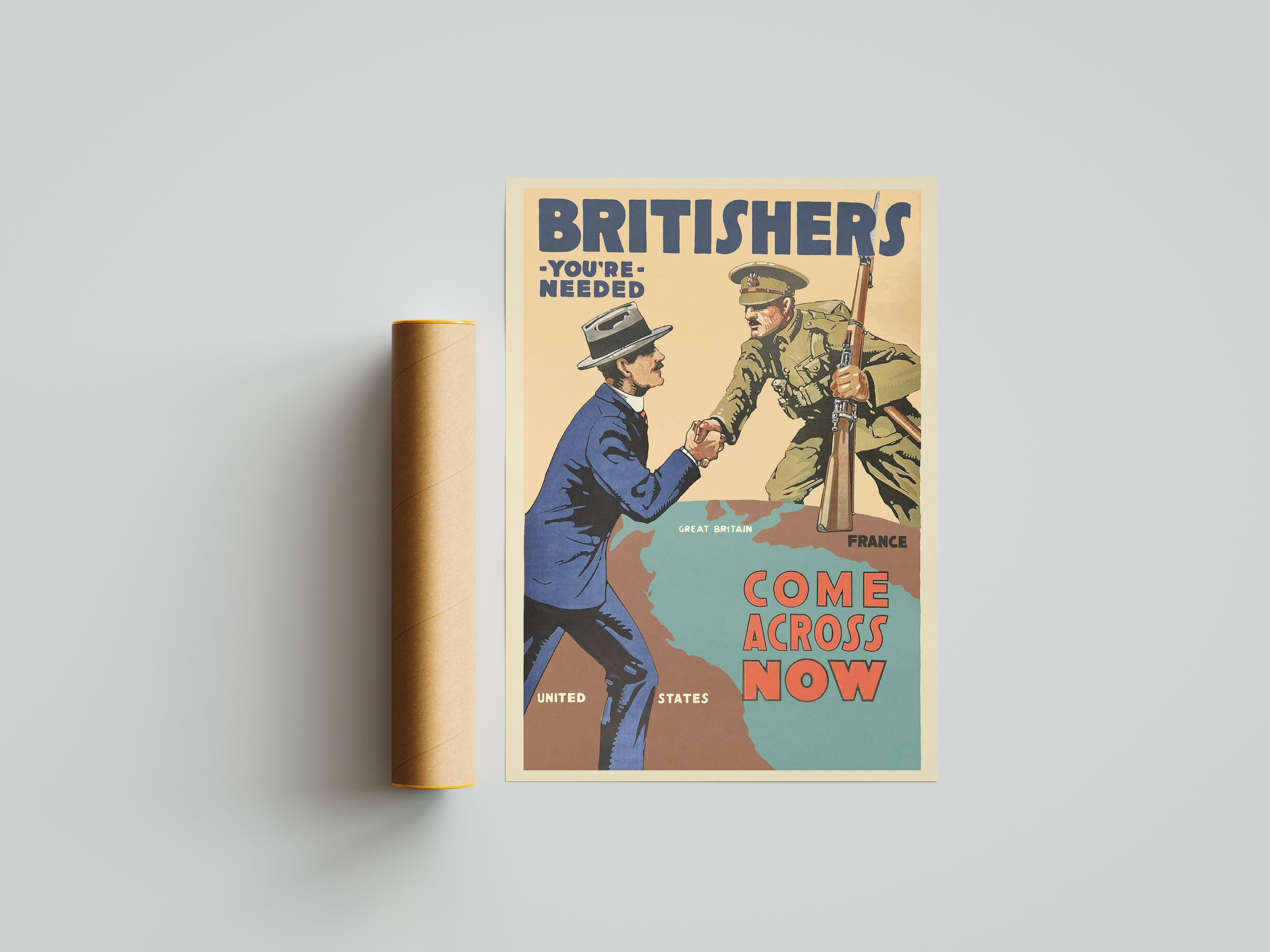 "Britishers Needed" - Allied WW1 Propaganda Poster TheHistoryPrint