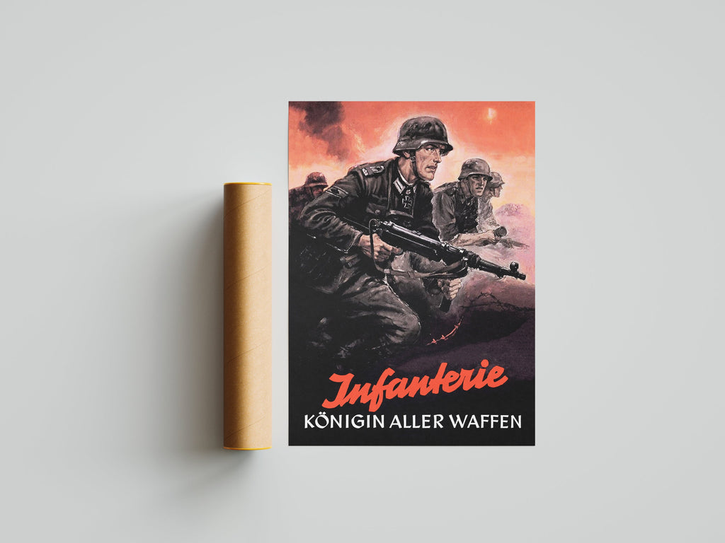 "Infantry - Infantarie" - German WW2 Propaganda Poster TheHistoryPrint