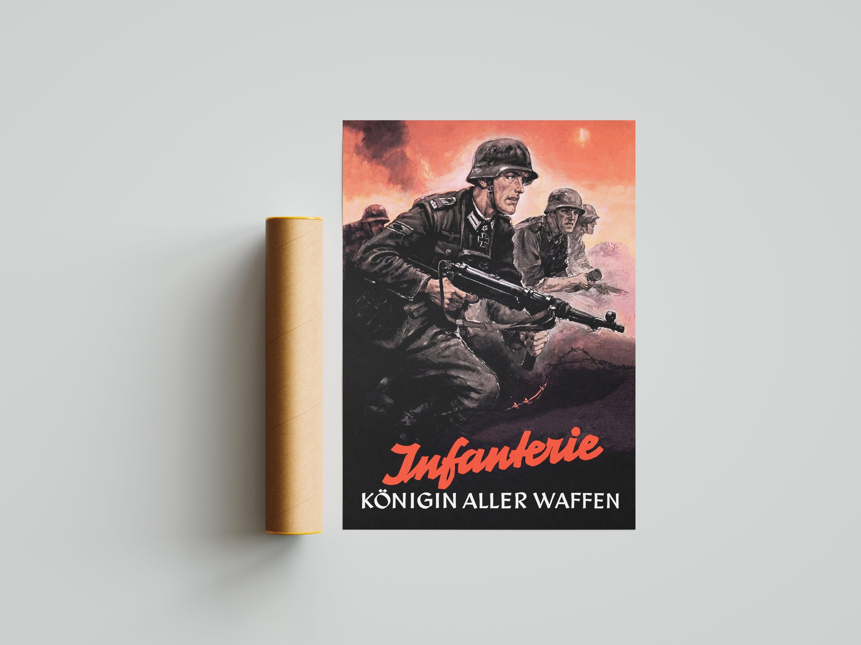 "Infantry - Infantarie" - German WW2 Propaganda Poster TheHistoryPrint