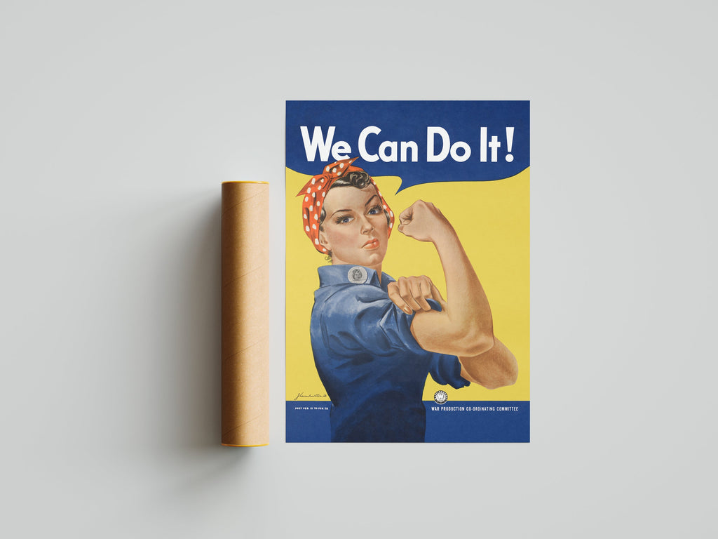 "Rosie! We can do it!" - US WW2 Propaganda Poster TheHistoryPrint