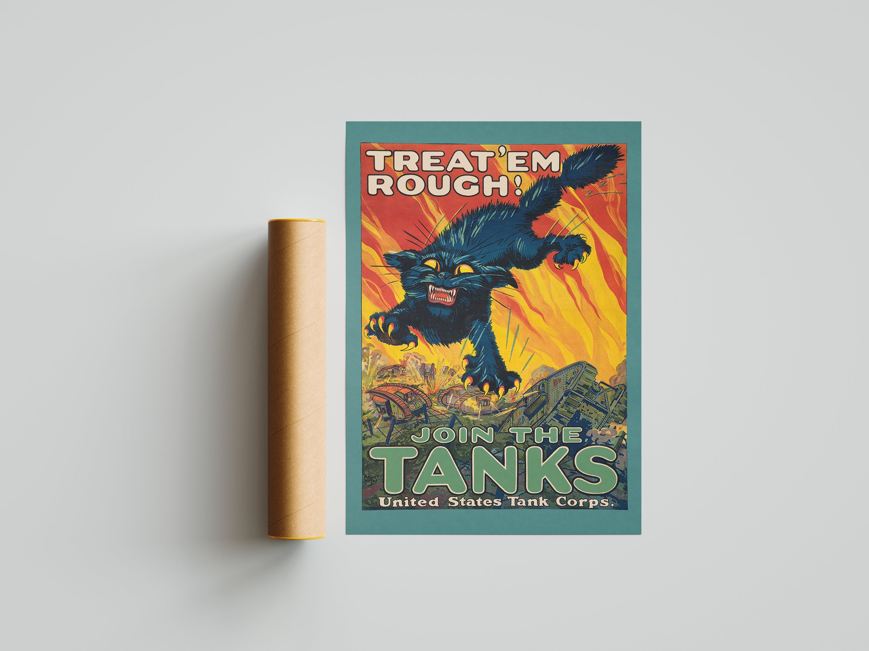 "Tank Corps" - Allied WW1 Propaganda Poster TheHistoryPrint