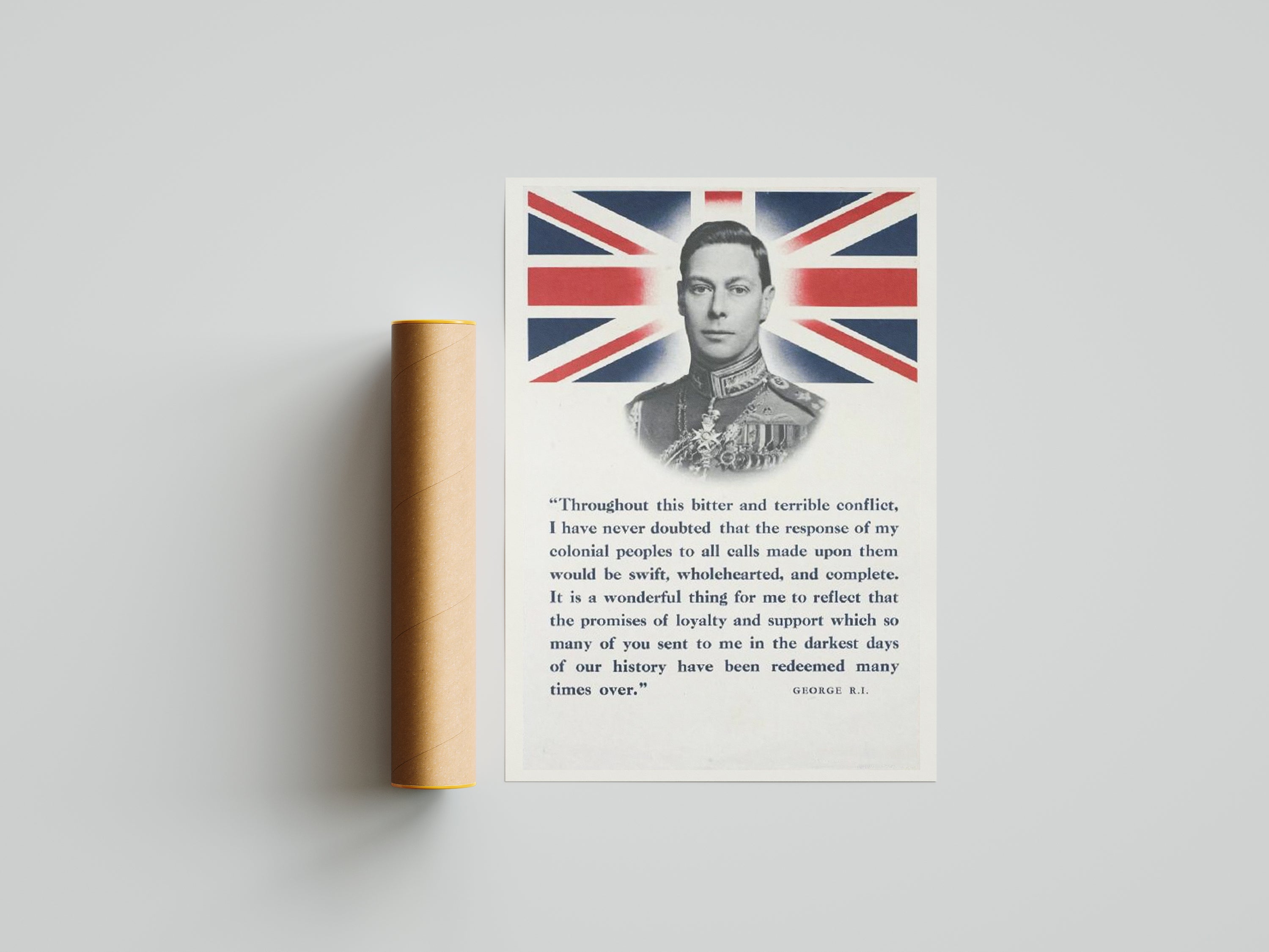 "The Kings Speech" - British WW2 Propaganda Poster TheHistoryPrint