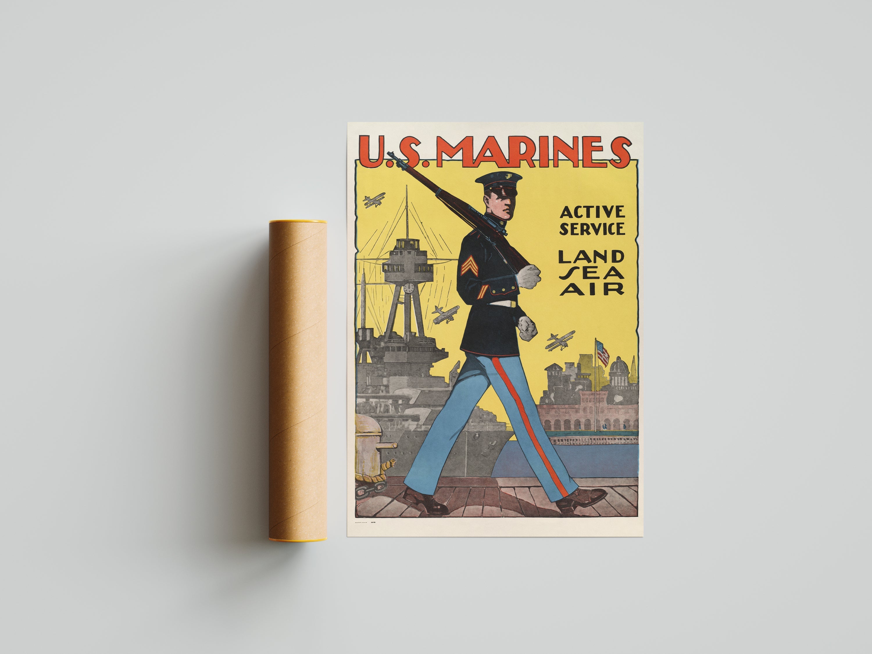 "US Marines" - US WW2 Propaganda Poster TheHistoryPrint