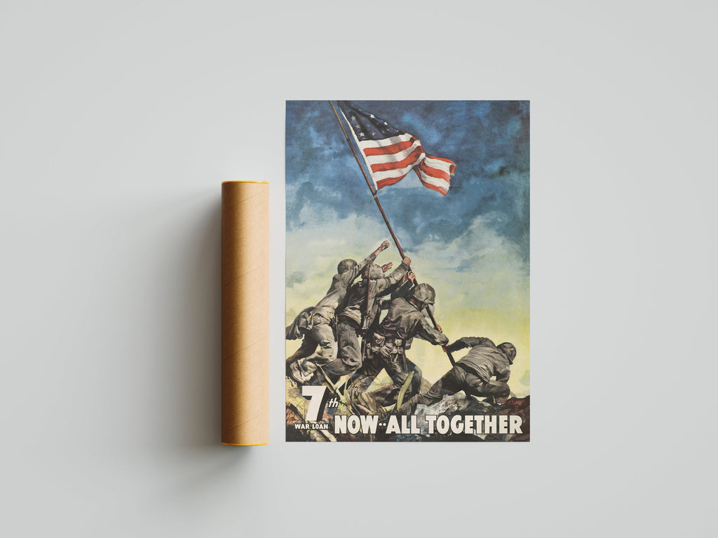 "Now All Together" - US WW2 Propaganda Poster TheHistoryPrint