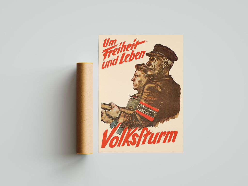 "Volkstrum" - German WW2 Propaganda Poster TheHistoryPrint