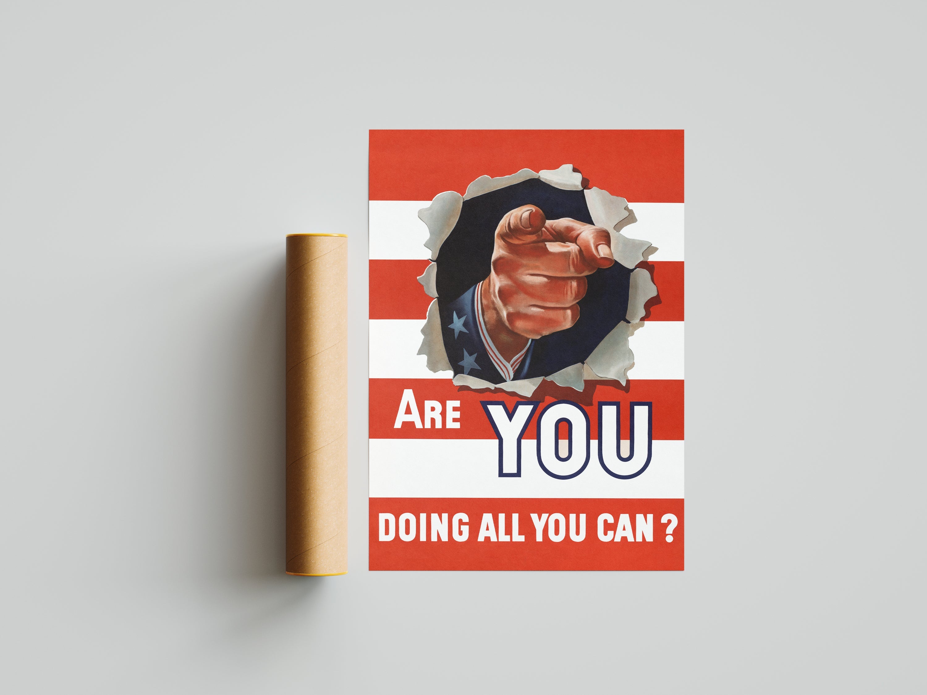 "Are you Doing all you Can" - US WW2 Propaganda Poster TheHistoryPrint