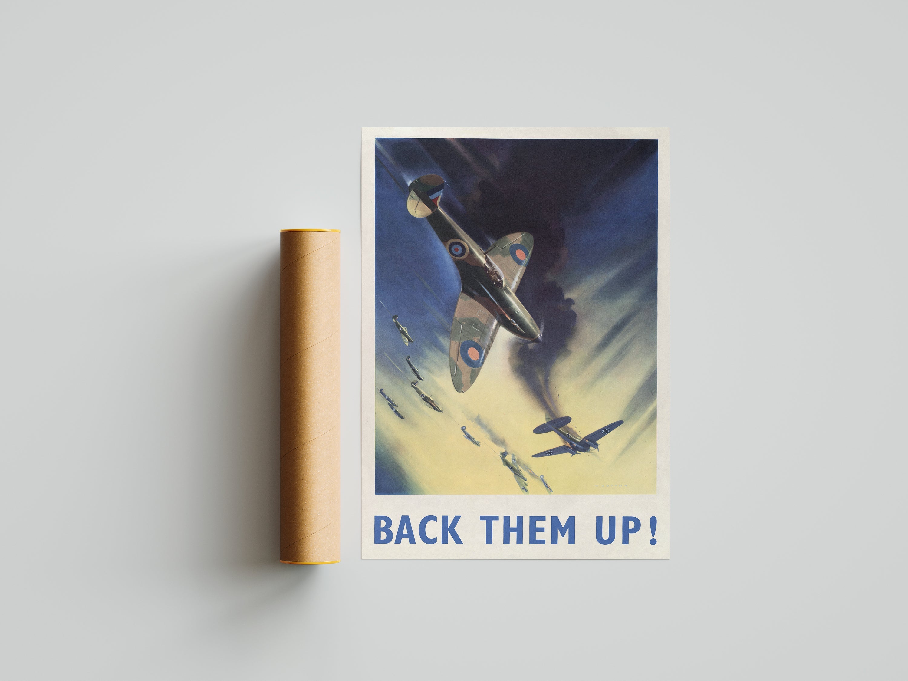 "Back Them Up" - British WW2 Propaganda Poster TheHistoryPrint