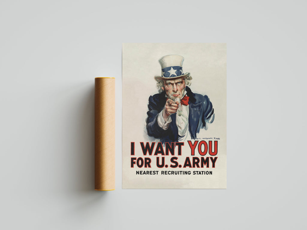 "I Want You" - US WW2 Propaganda Poster TheHistoryPrint