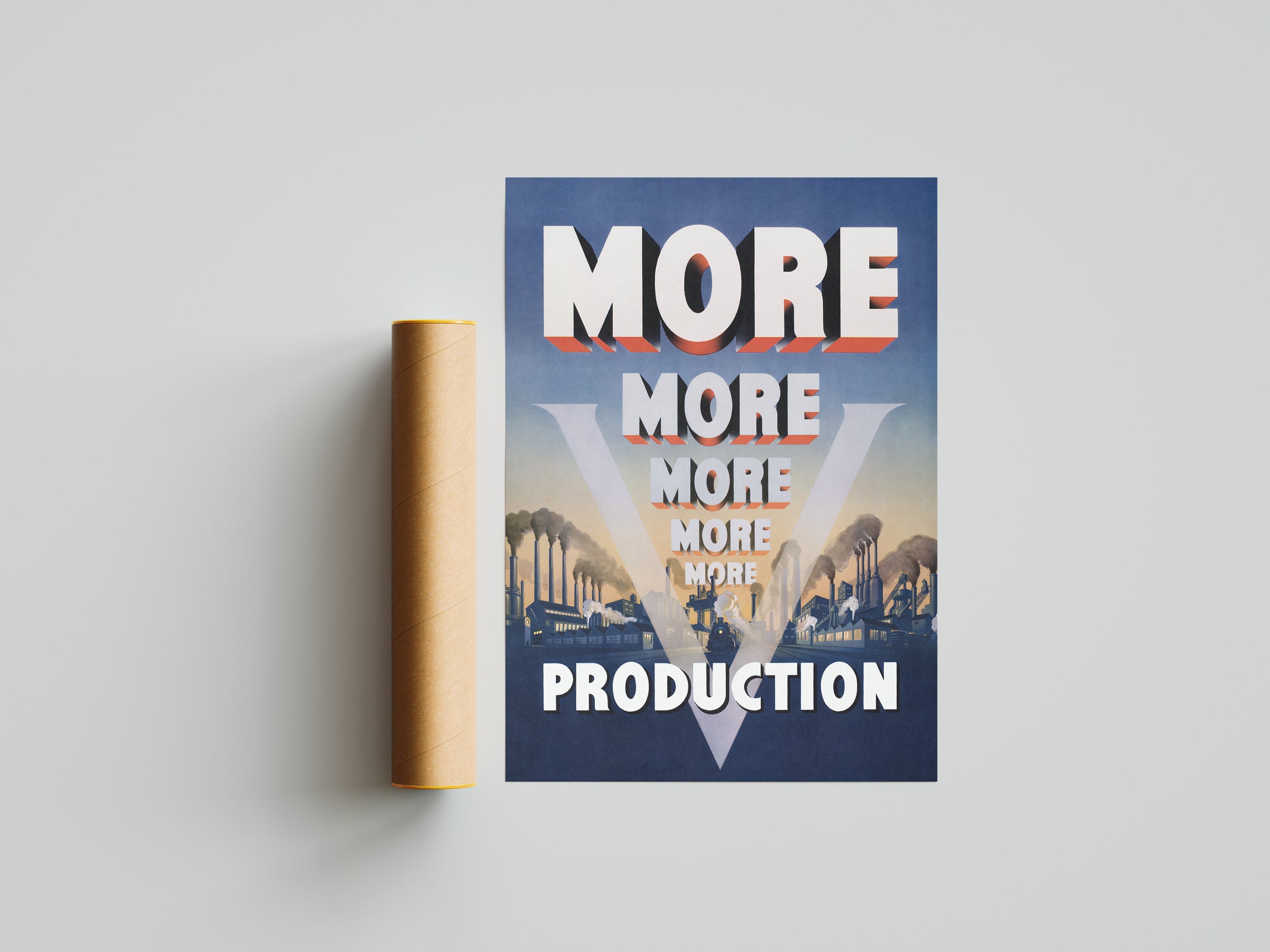 "More, More, More" - Allied WW2 Propaganda Poster TheHistoryPrint