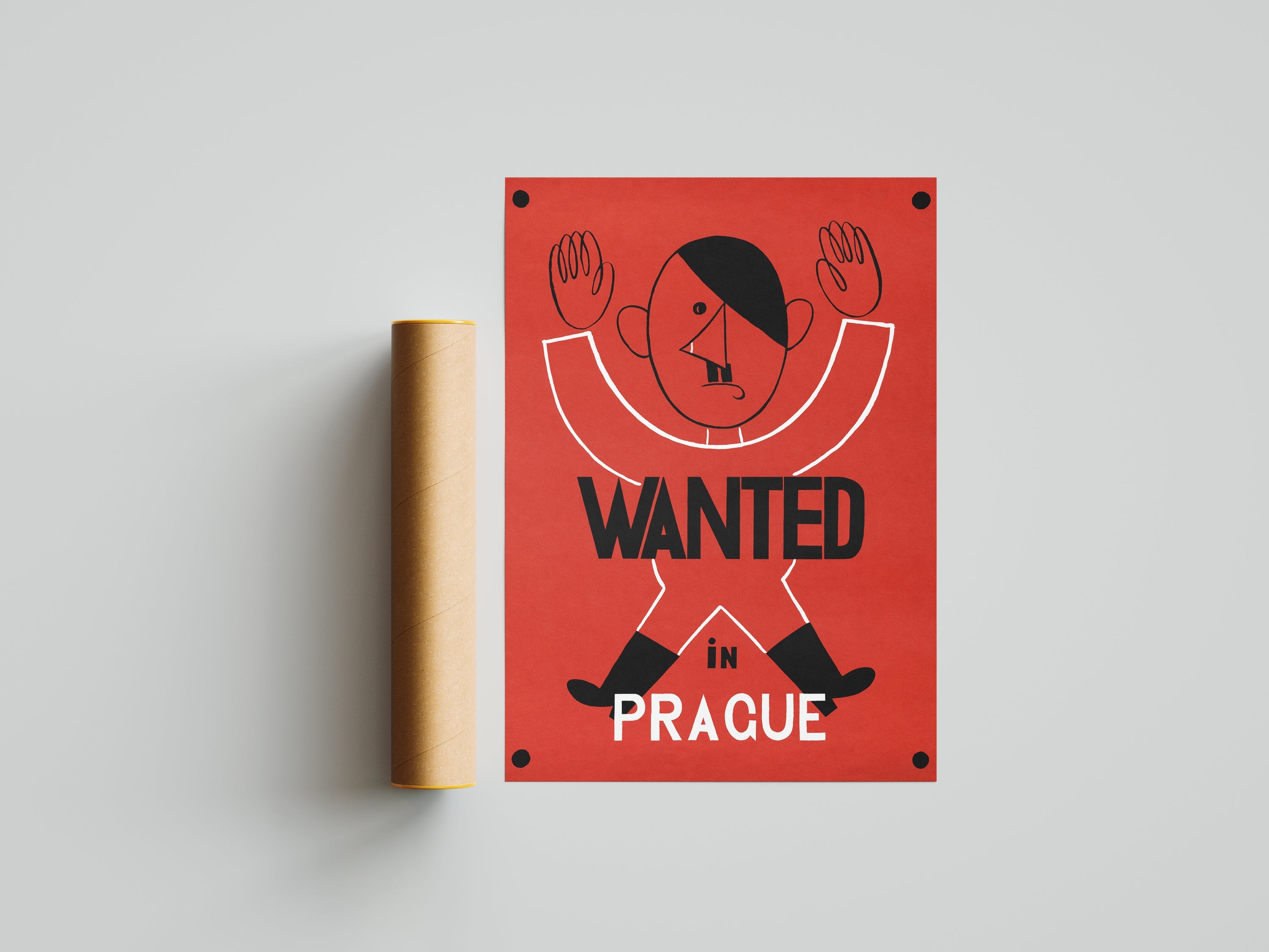 "Wanted in Prague" - Allied WW2 Propaganda Poster TheHistoryPrint