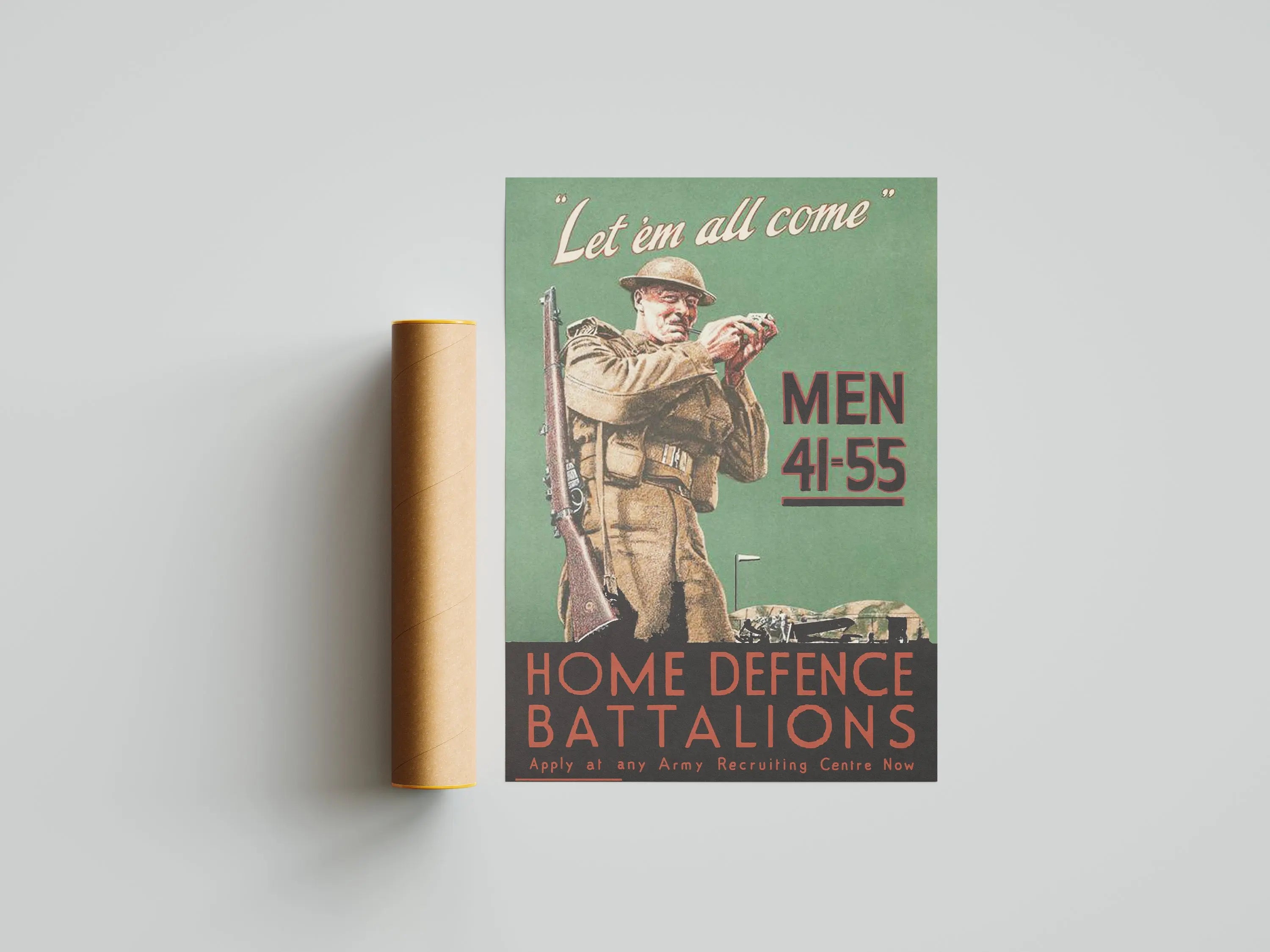"Home Defence Battalions" - British WW2 Propaganda Poster TheHistoryPrint