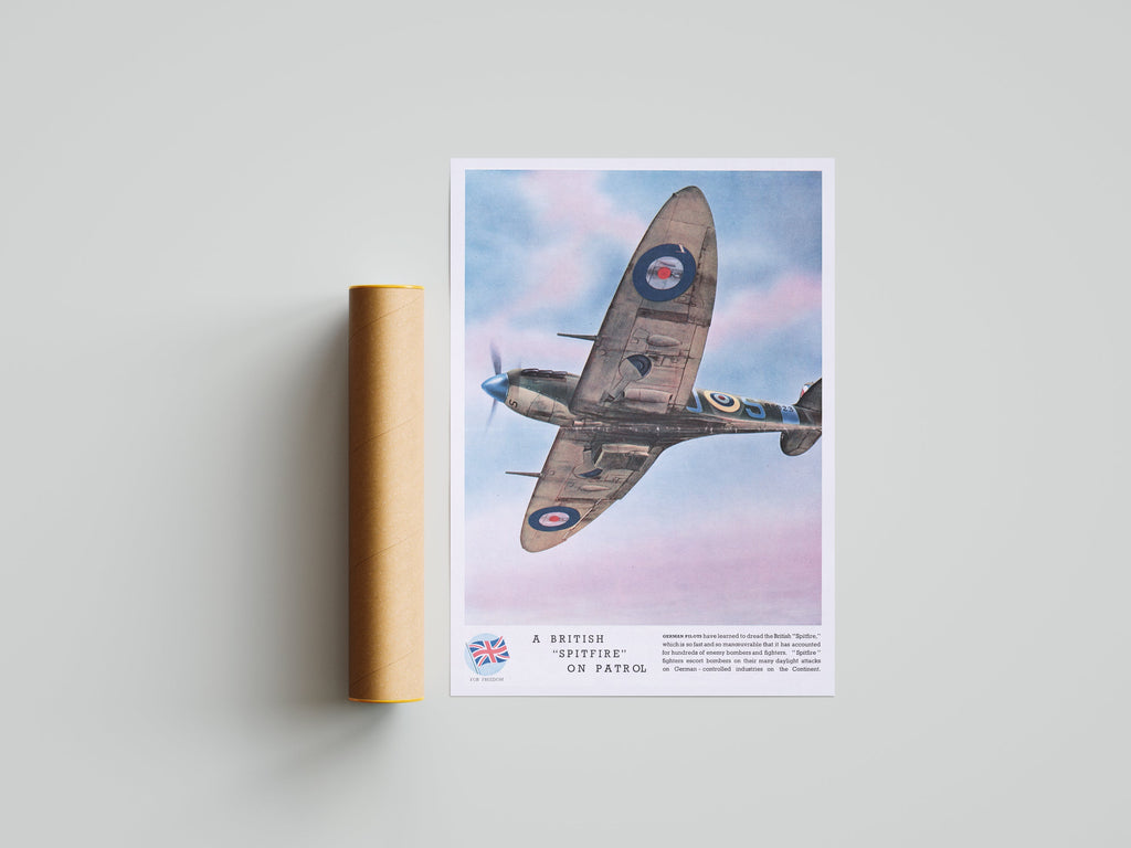 "Spitfire in Action" - British WW2 Propaganda Poster TheHistoryPrint