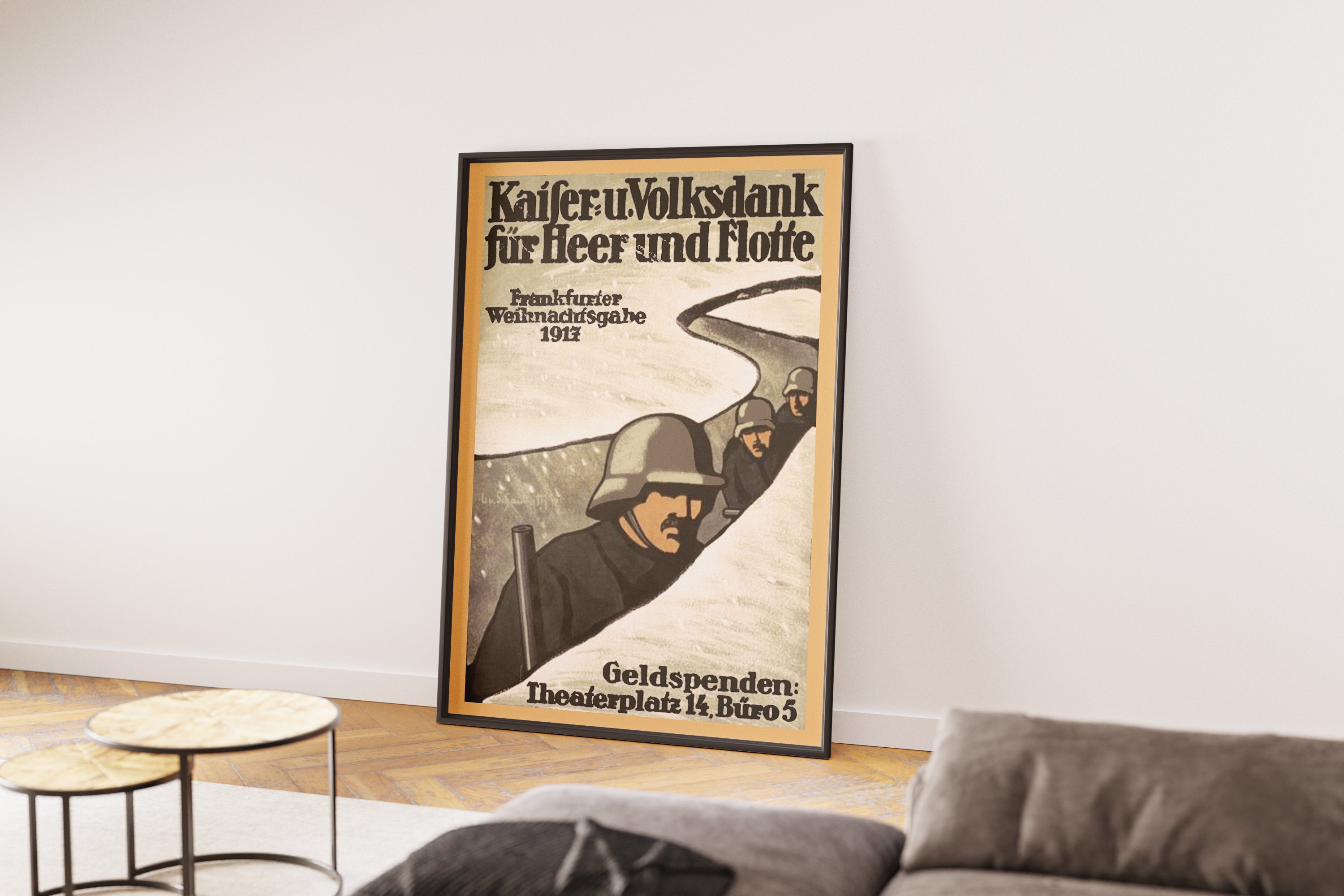 "Army and Navy Fund" - German WW1 Propaganda Poster TheHistoryPrint