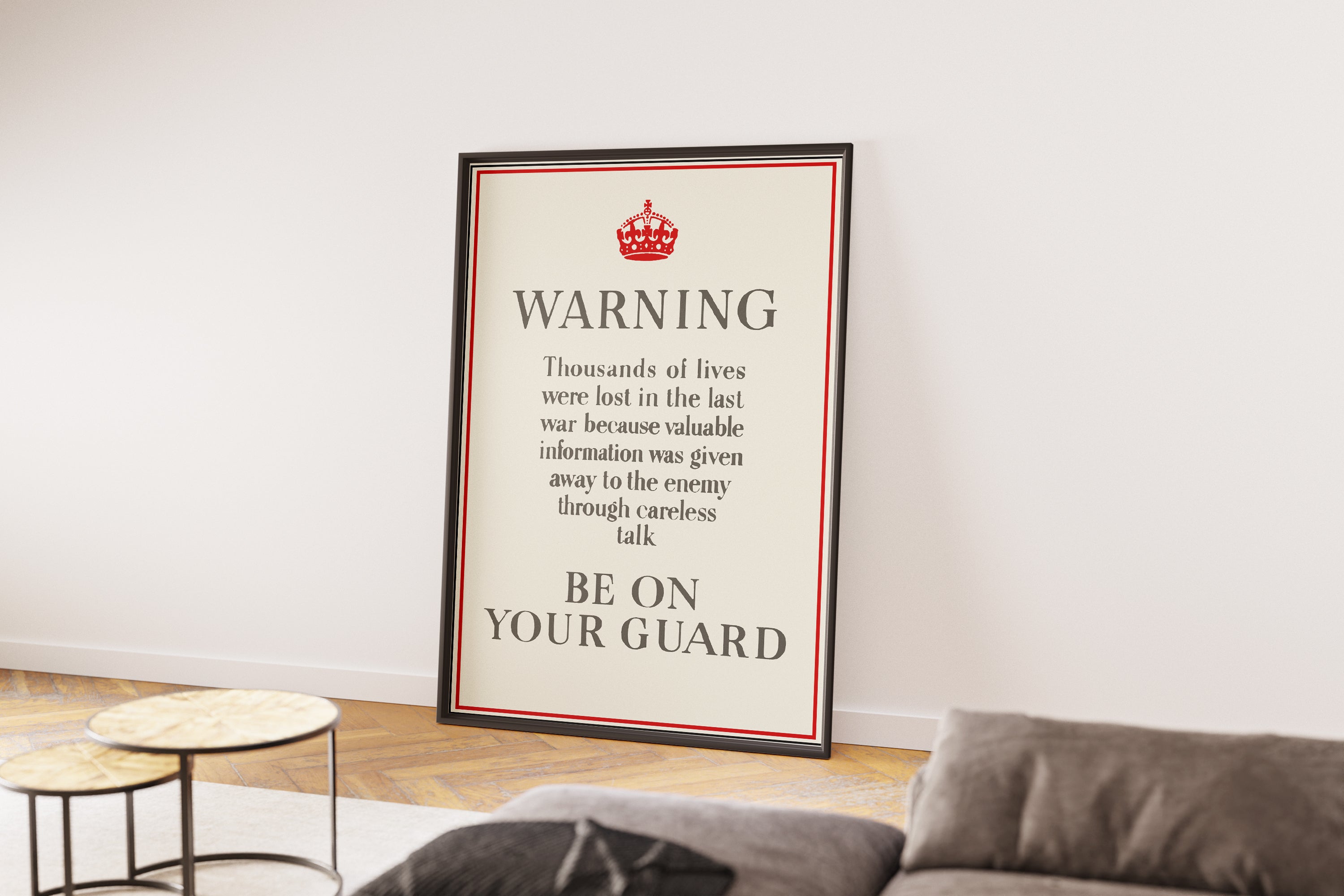 "Be on your Guard" - British WW2 Propaganda Poster TheHistoryPrint