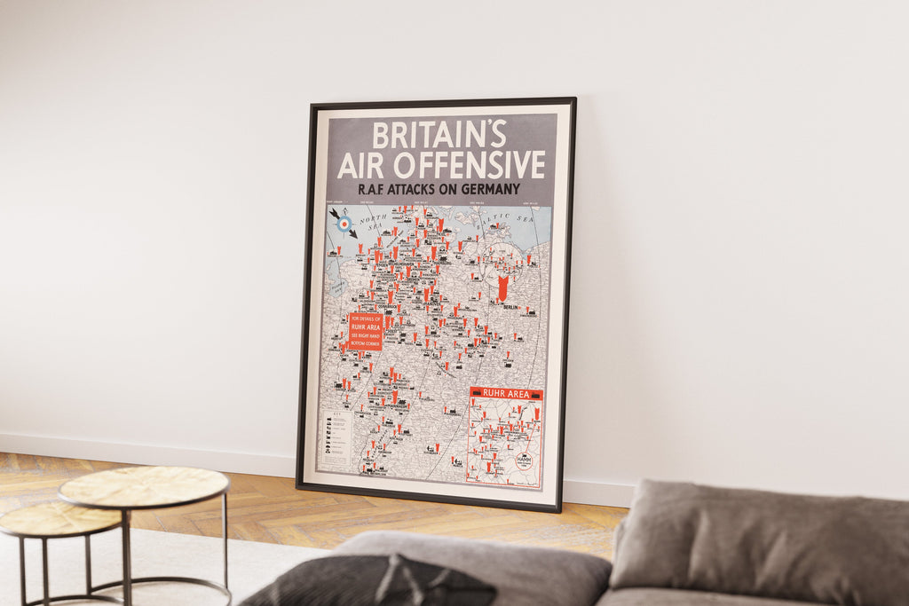 "Britain's Air Offensive" - British WW2 Propaganda Poster TheHistoryPrint