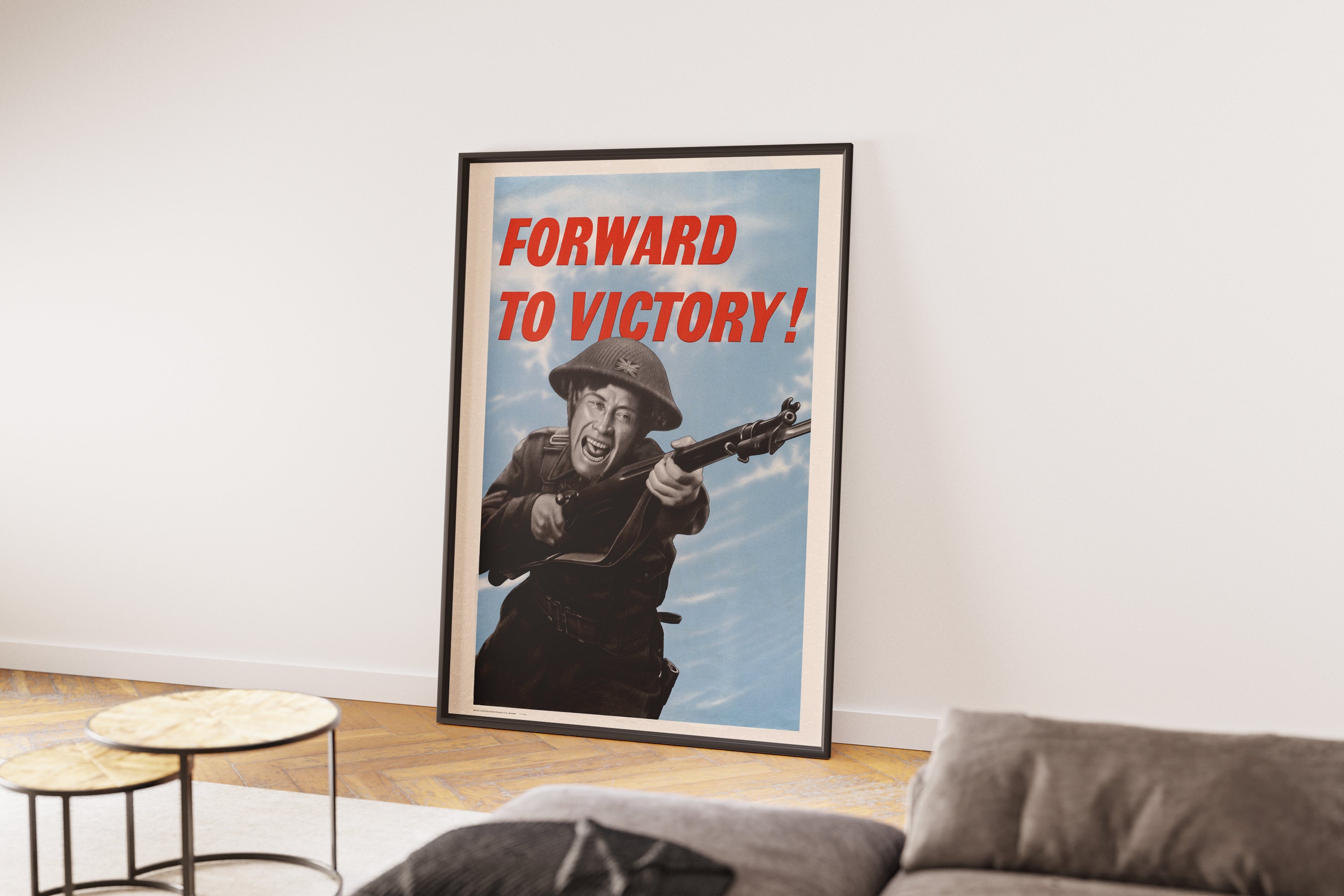 "Forward to Victory" - British WW2 Propaganda Poster TheHistoryPrint