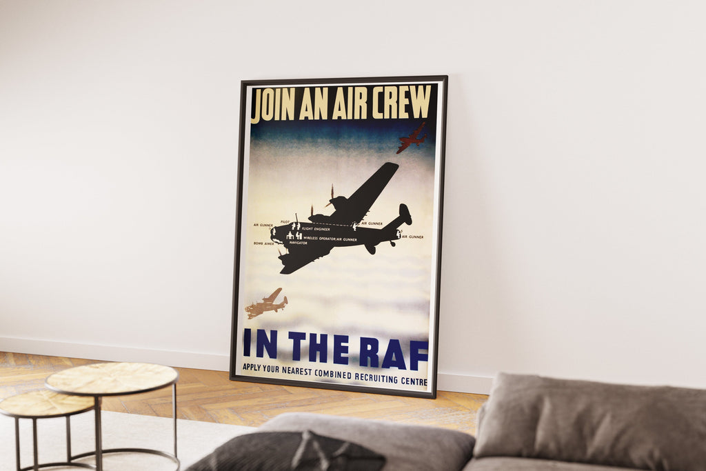 "Join an Aircrew" - British WW2 Propaganda Poster TheHistoryPrint