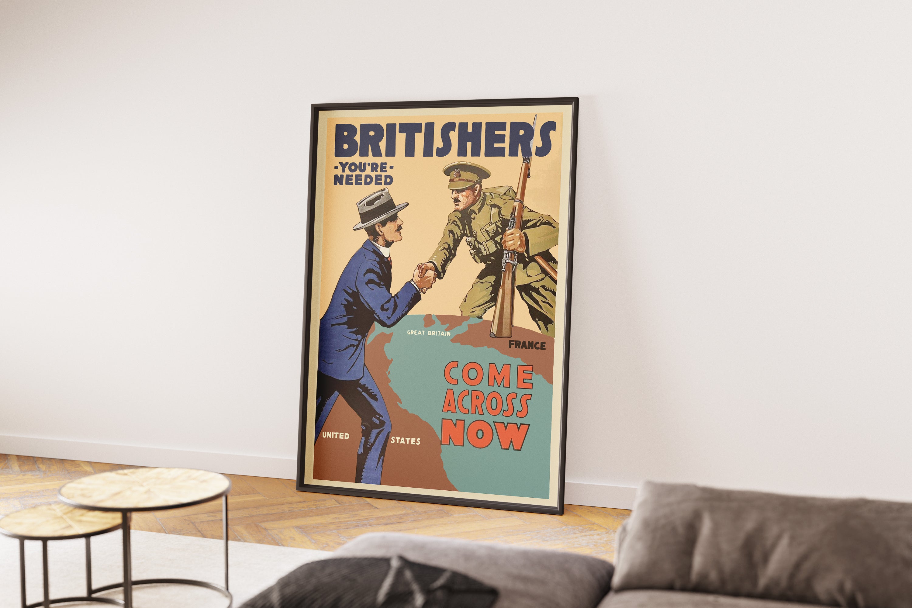 "Britishers Needed" - Allied WW1 Propaganda Poster TheHistoryPrint