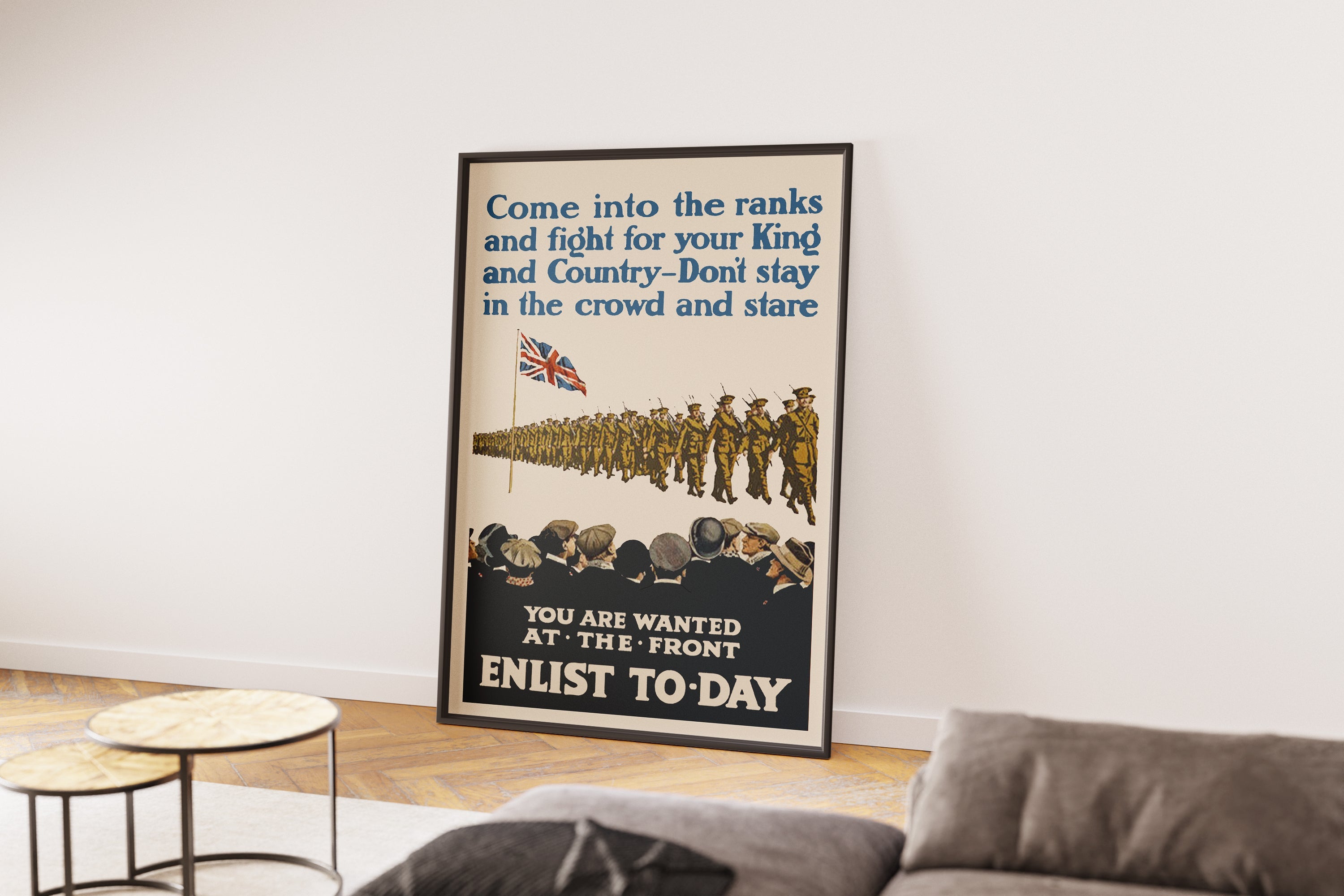 "Enlist Today" - Allied WW1 Propaganda Poster TheHistoryPrint