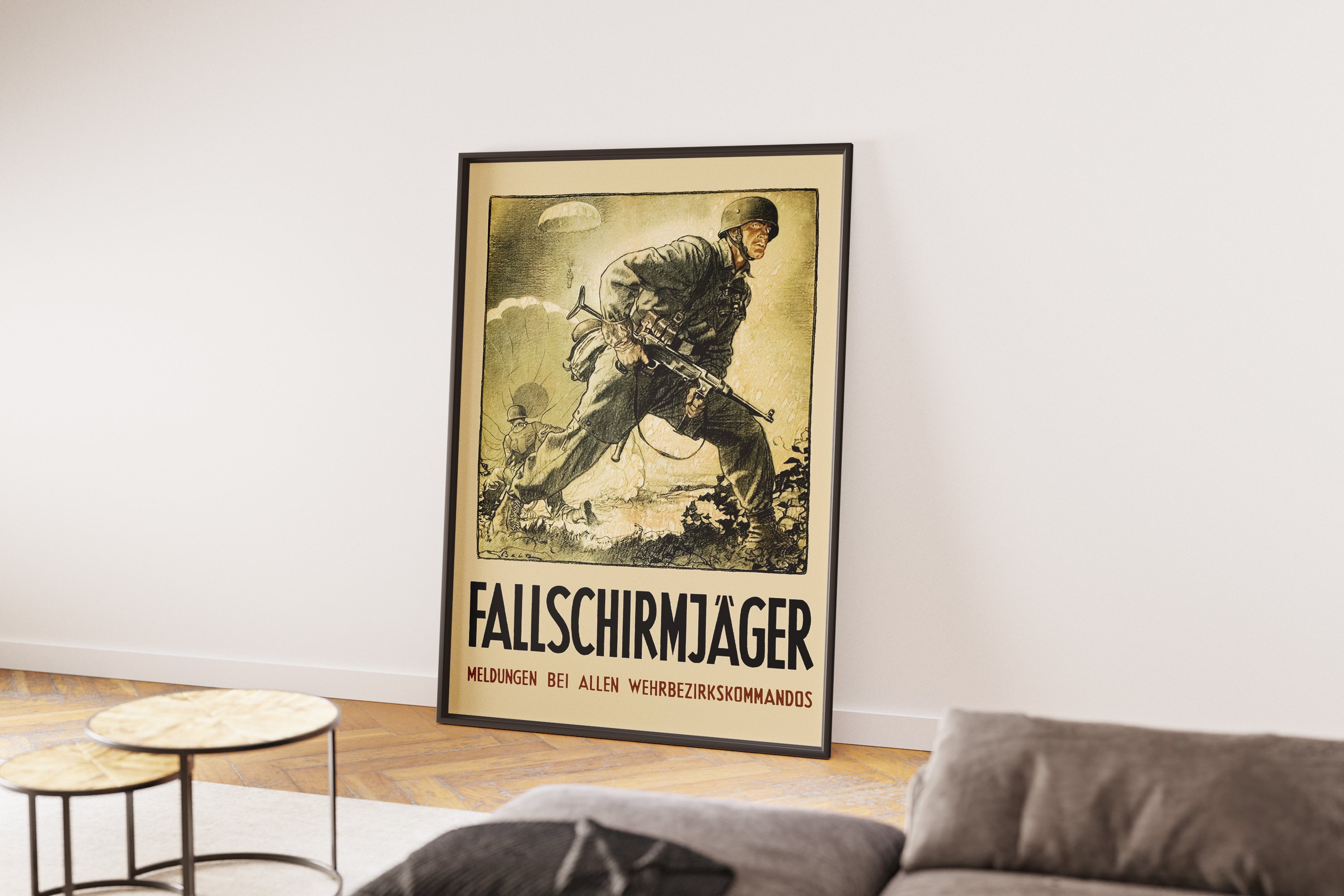"Fallschirmjager" - German WW2 Propaganda Poster TheHistoryPrint