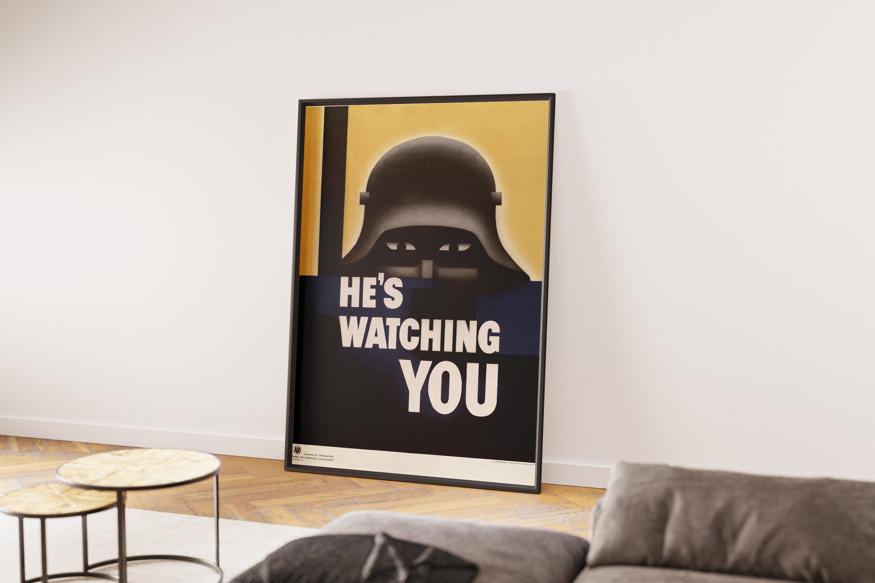 "He's Watching You" - Allied WW2 Propaganda Poster TheHistoryPrint